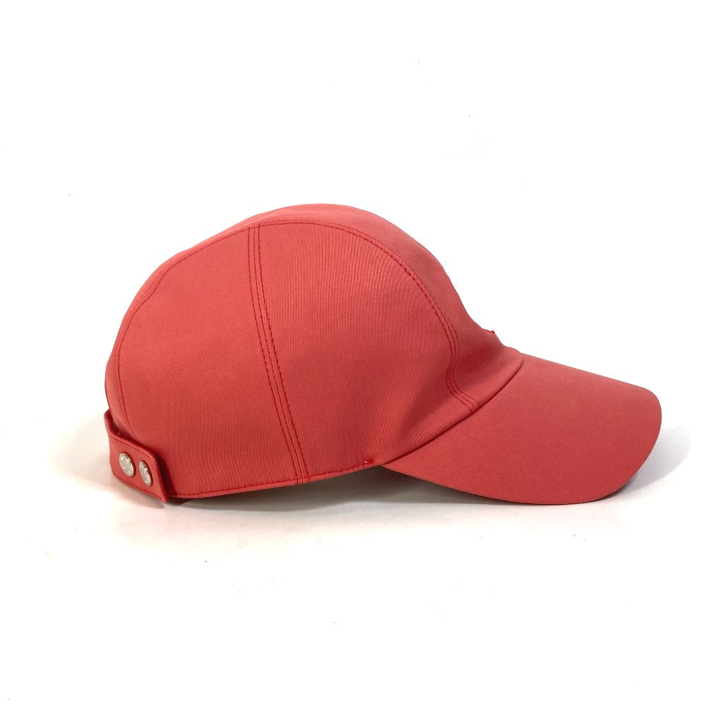 HERMES cap Cotton, Polyurethane Red logo Cap Davis H Primavera Women 57  d