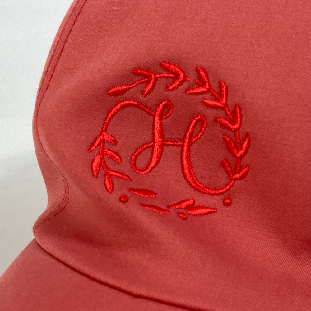 HERMES cap Cotton, Polyurethane Red logo Cap Davis H Primavera Women 57  d