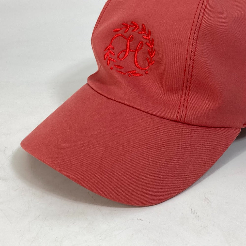 HERMES cap Cotton, Polyurethane Red logo Cap Davis H Primavera Women 57  d