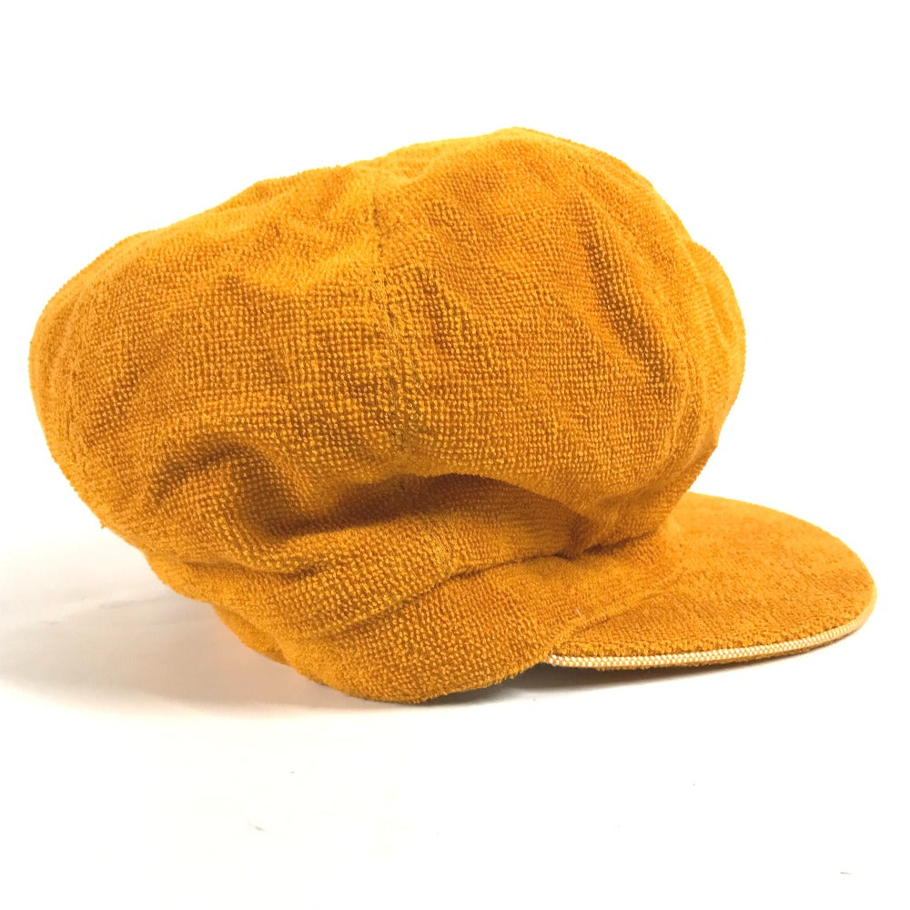HERMES cap Cotton, Rayon Orange Hat cap cap Casquette Women 57  d
