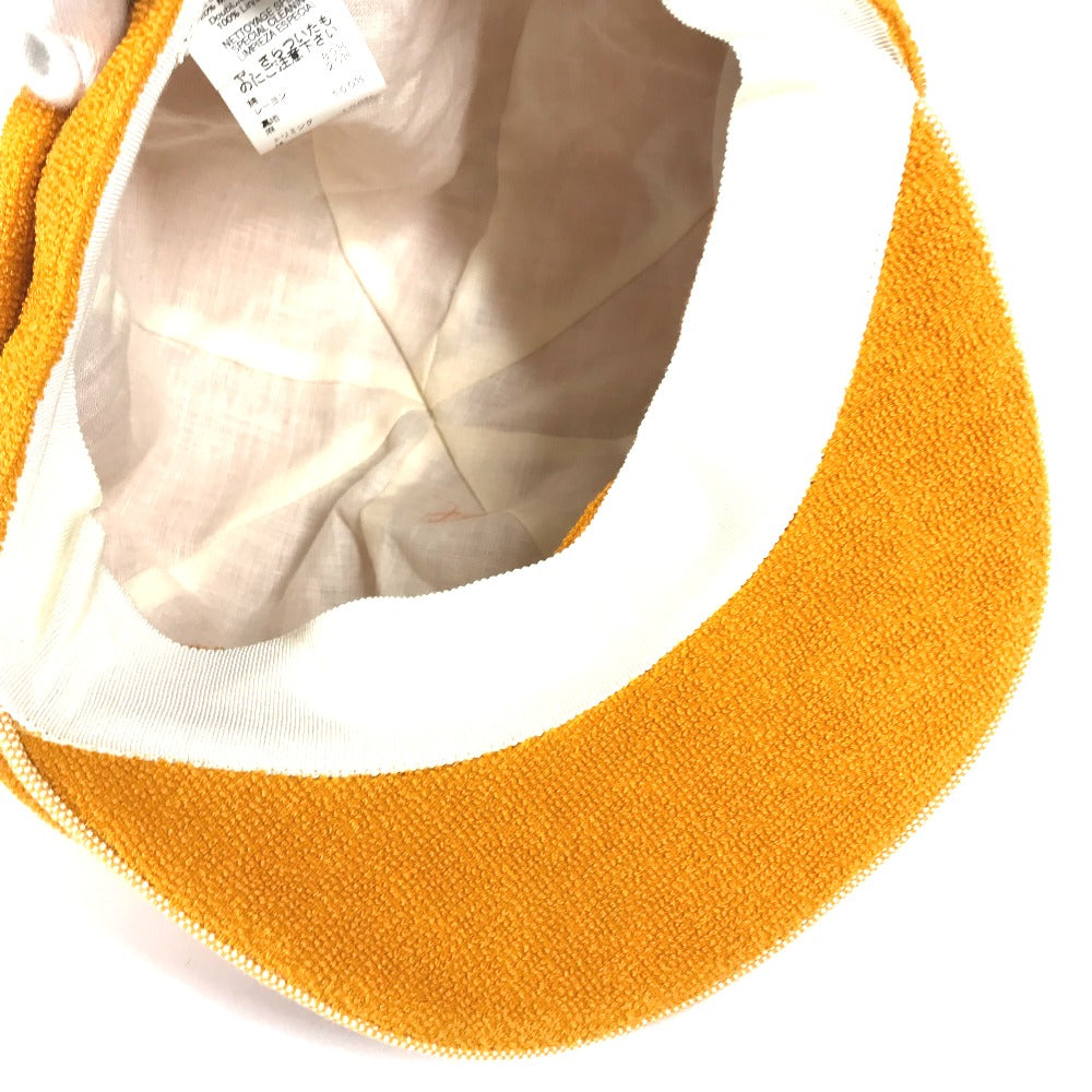 HERMES cap Cotton, Rayon Orange Hat cap cap Casquette Women 57  d