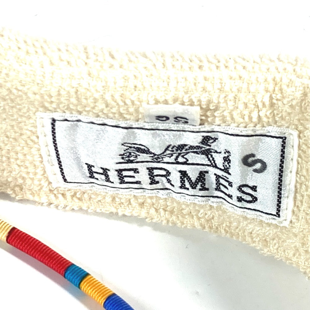 HERMES Sun visor cotton Ivorytype pile Women 56  d