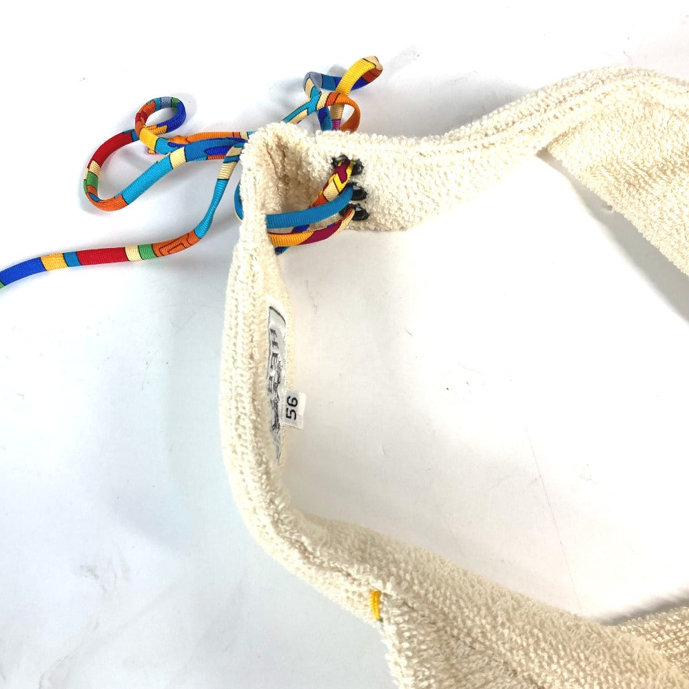 HERMES Sun visor cotton Ivorytype pile Women 56  d