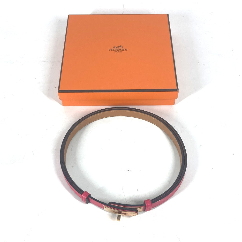 HERMES belt leather pink Kelly Belt Women  d