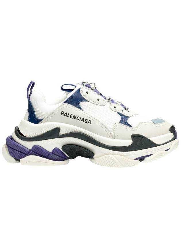 Luxury Balenciaga Trending 2025 Triple S Trainer Low Top Sneakers White Purple