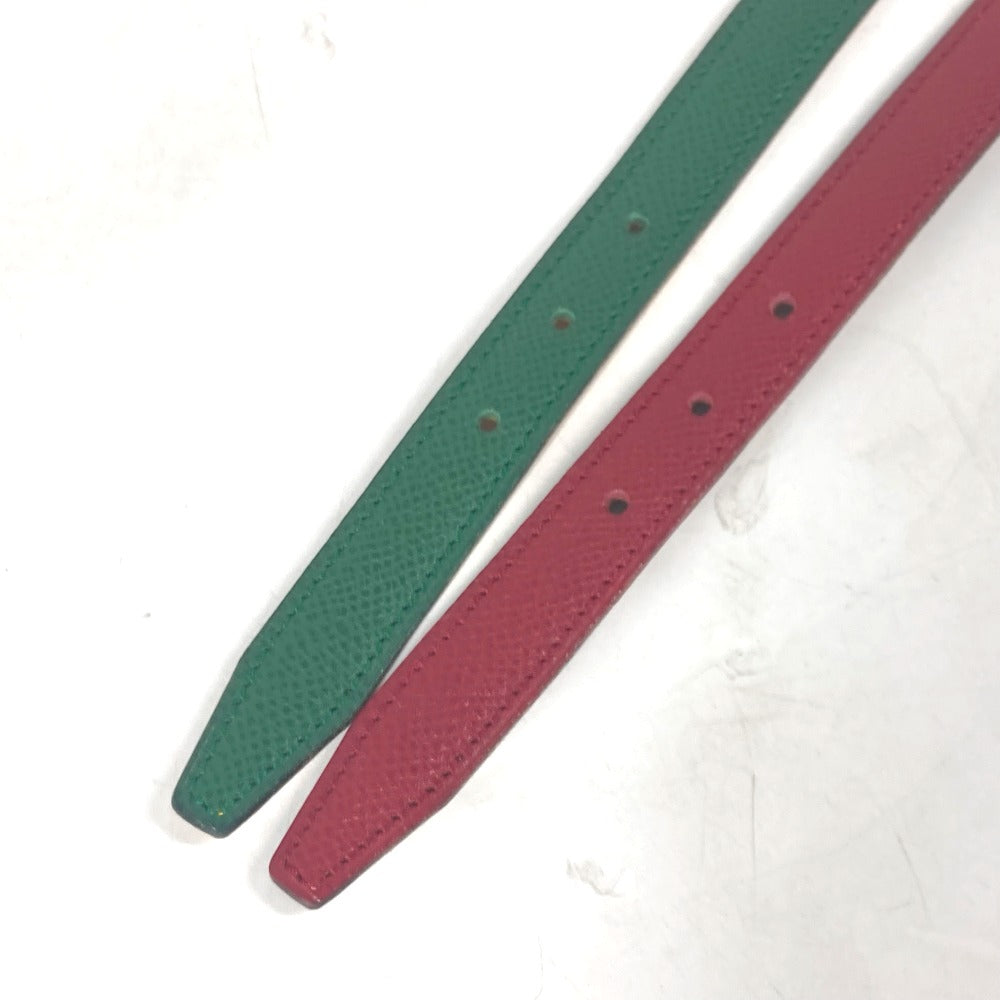 HERMES belt leather Red vintage Double Women 65  d
