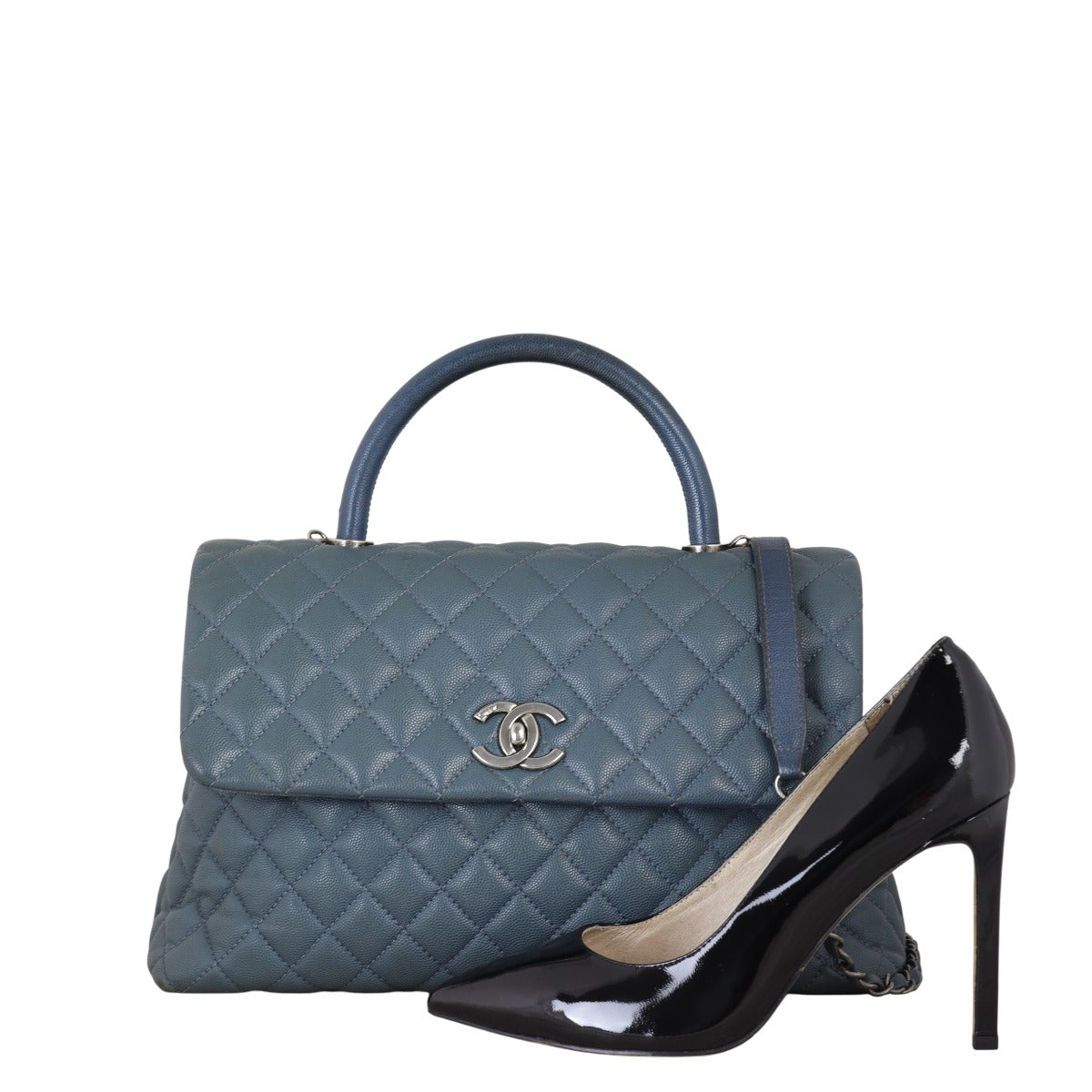 Chanel Coco Top Handle Flap Bag Medium