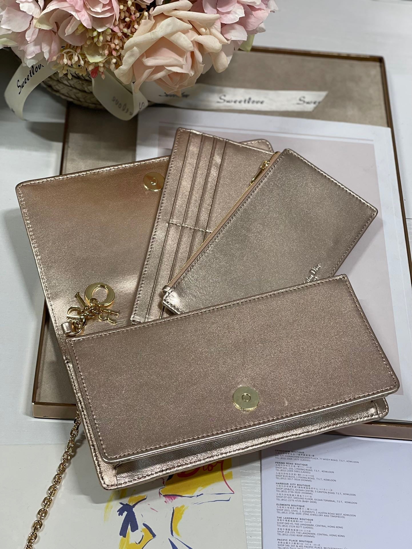Top Quality Lady Pouch Gold, For Women, Womens Handbags 8.5in/21.5cm CD
