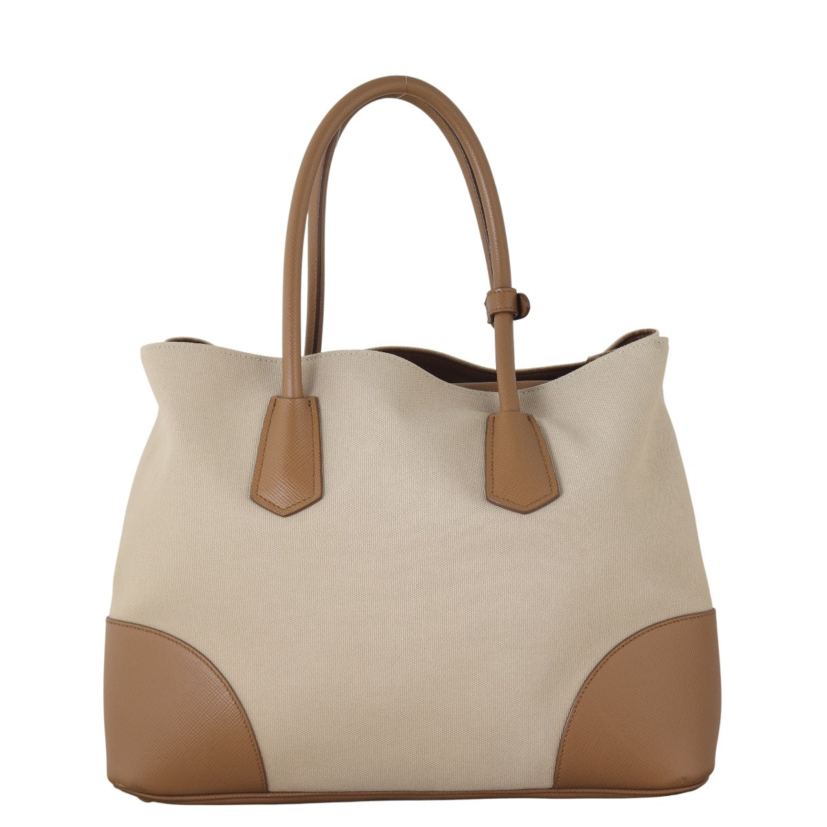 Prada Saffiano Cuir & Canapa Double Bag