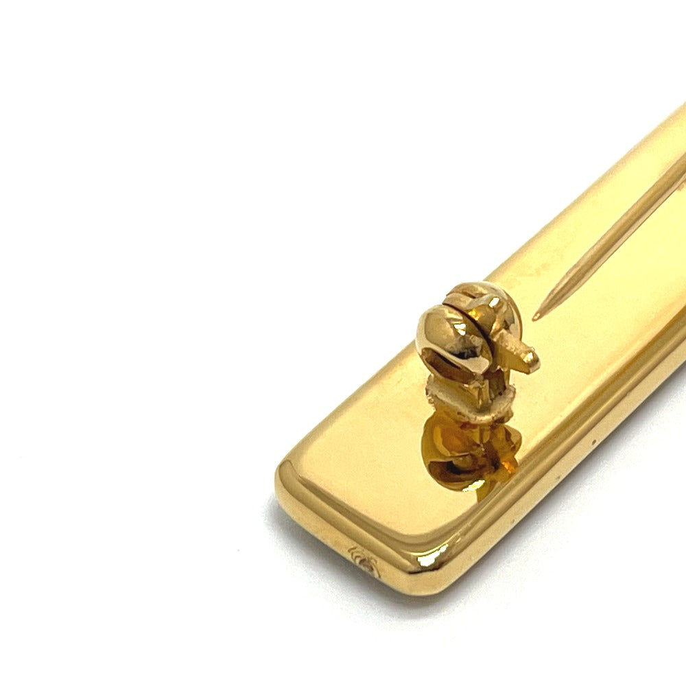 HERMES Brooch metal gold Treasure grilled emaille Women  d