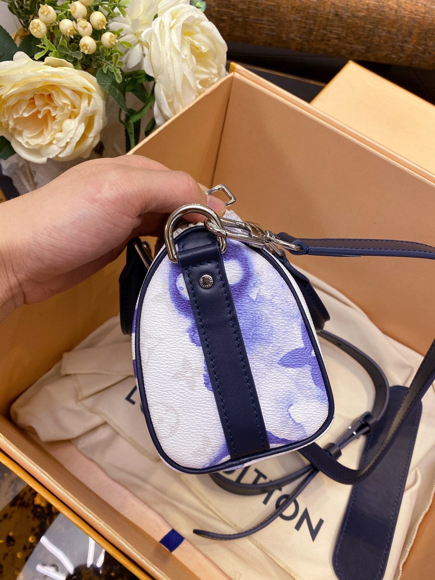 Top Quality Keepall Xs Nano 21cm White-Blue