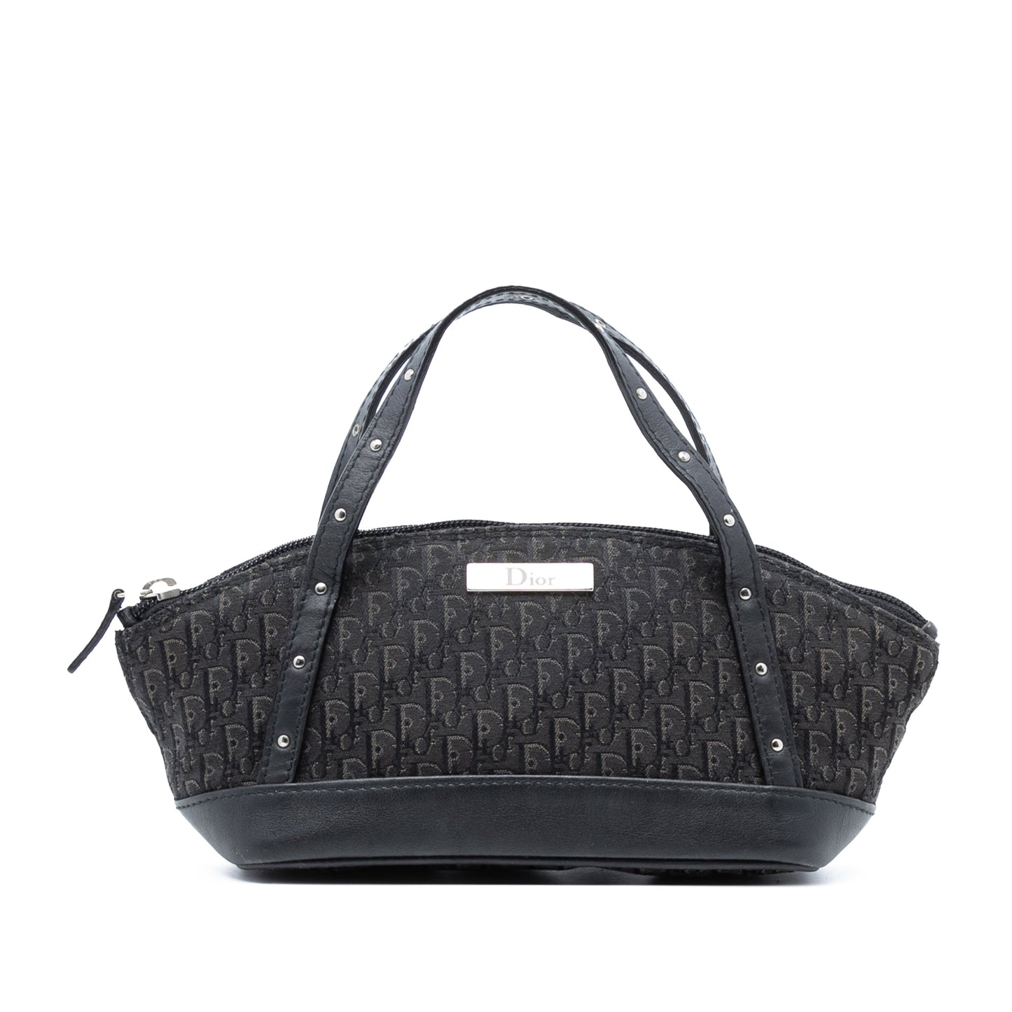 Black Dior Mini Diorissimo Trotter Canvas Street Chic Handbag