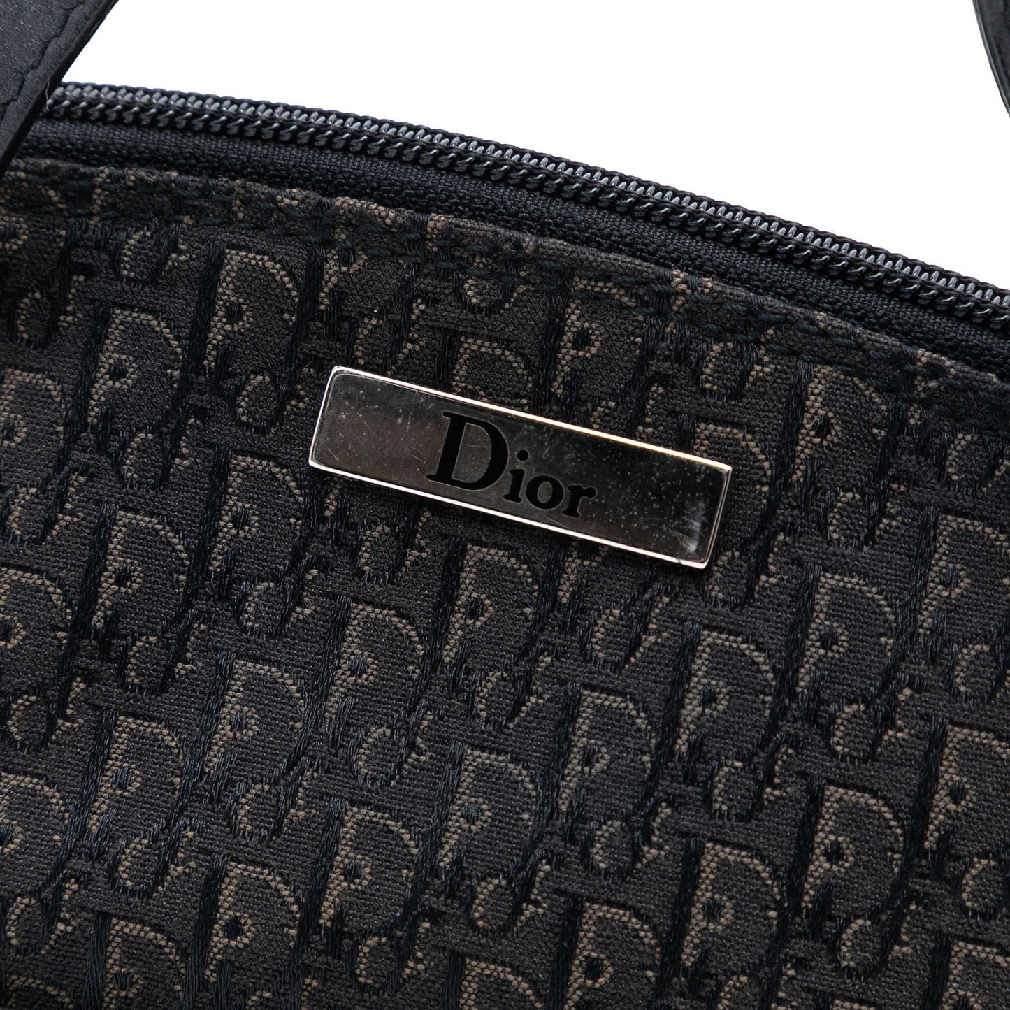 Black Dior Mini Diorissimo Trotter Canvas Street Chic Handbag