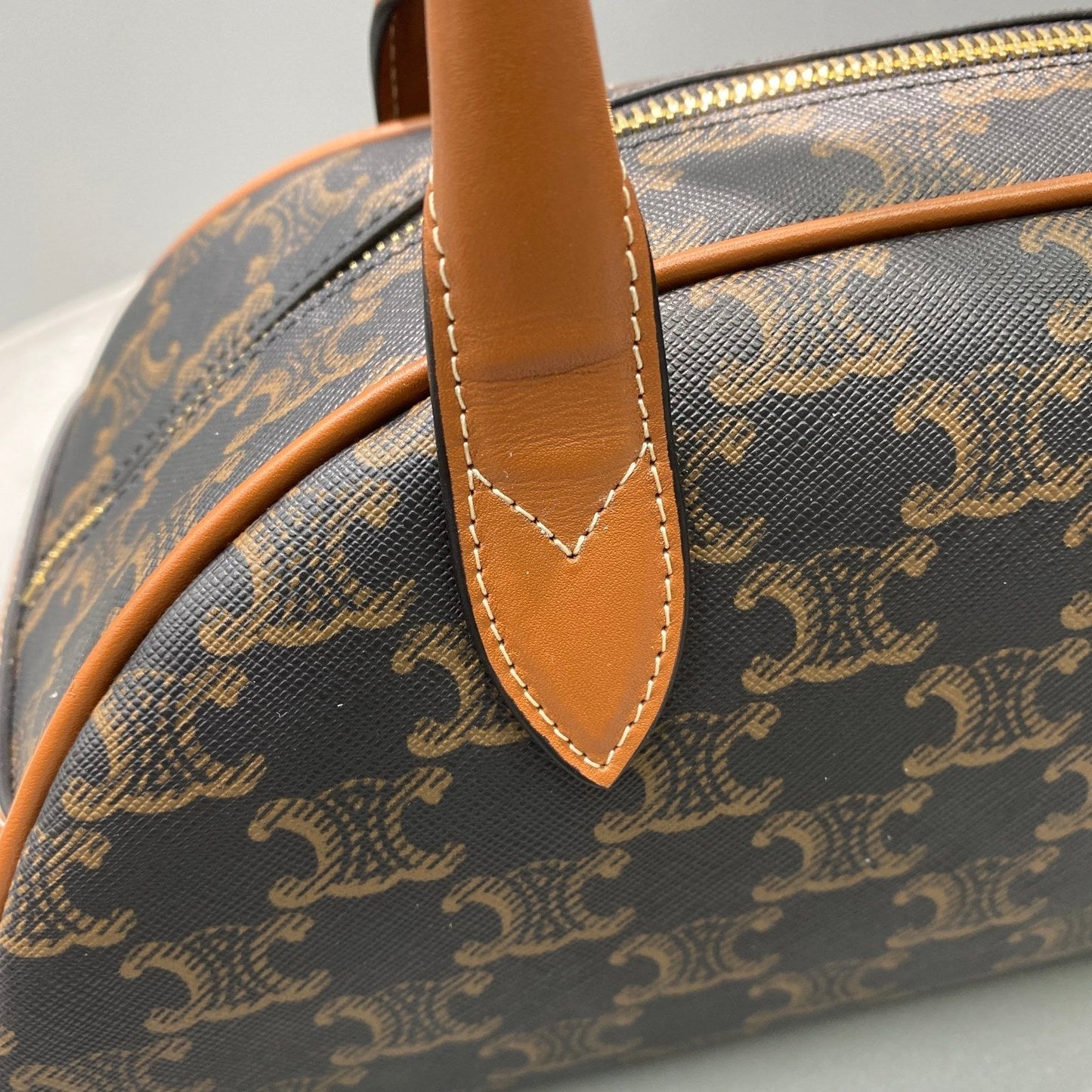 Top Quality MeTop Qualityum Teckel In Triomphe Canvas Brown For Women 12in/31cm 