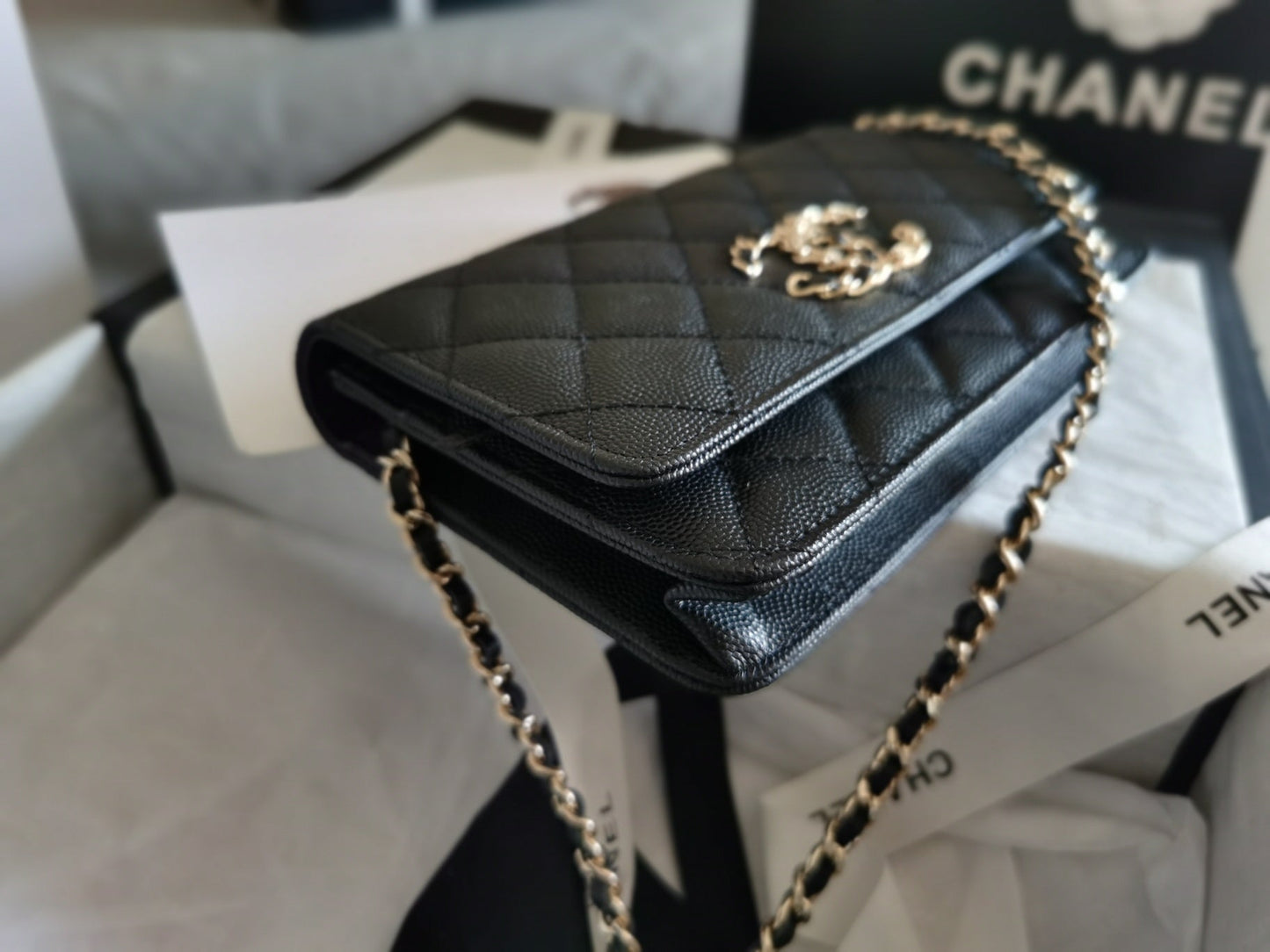 CHLMini Flap Bag Black For Women 7in/18.5cm