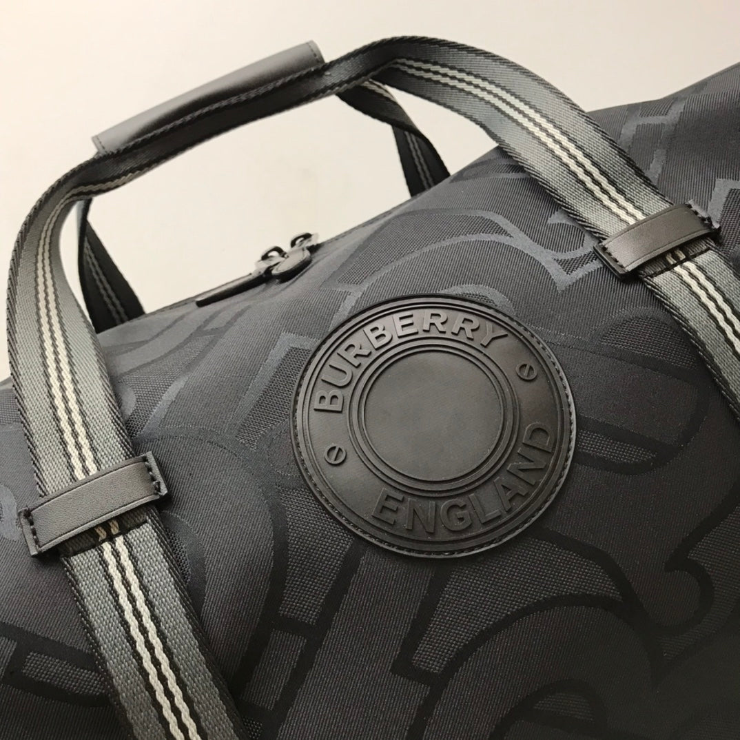 Top Quality Monogram Recycled Polyester Jacquard Holdall Black For Men, Bags 19.7in/50cm