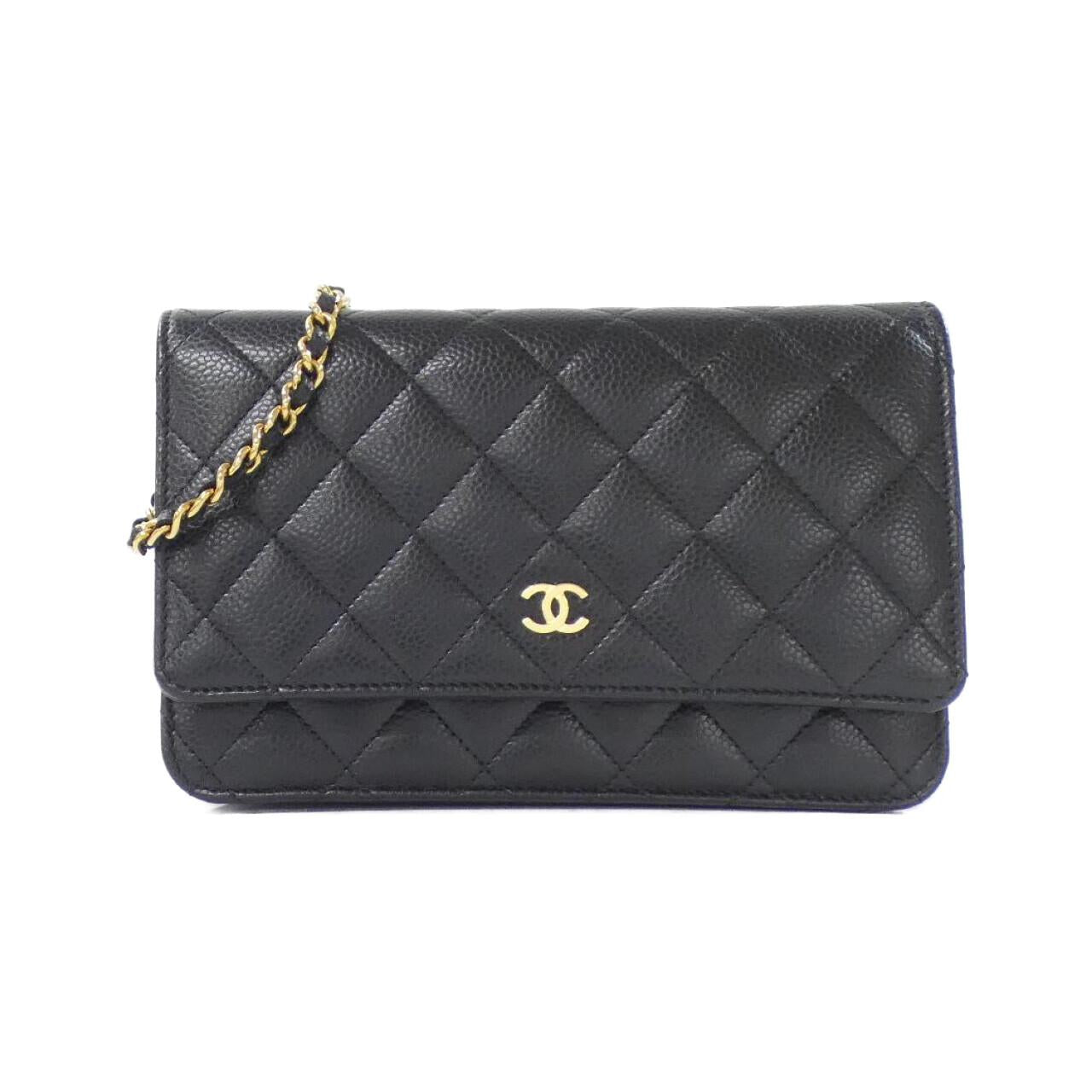 Chanel Timeless Classic Caviar Skin Chain Wallet