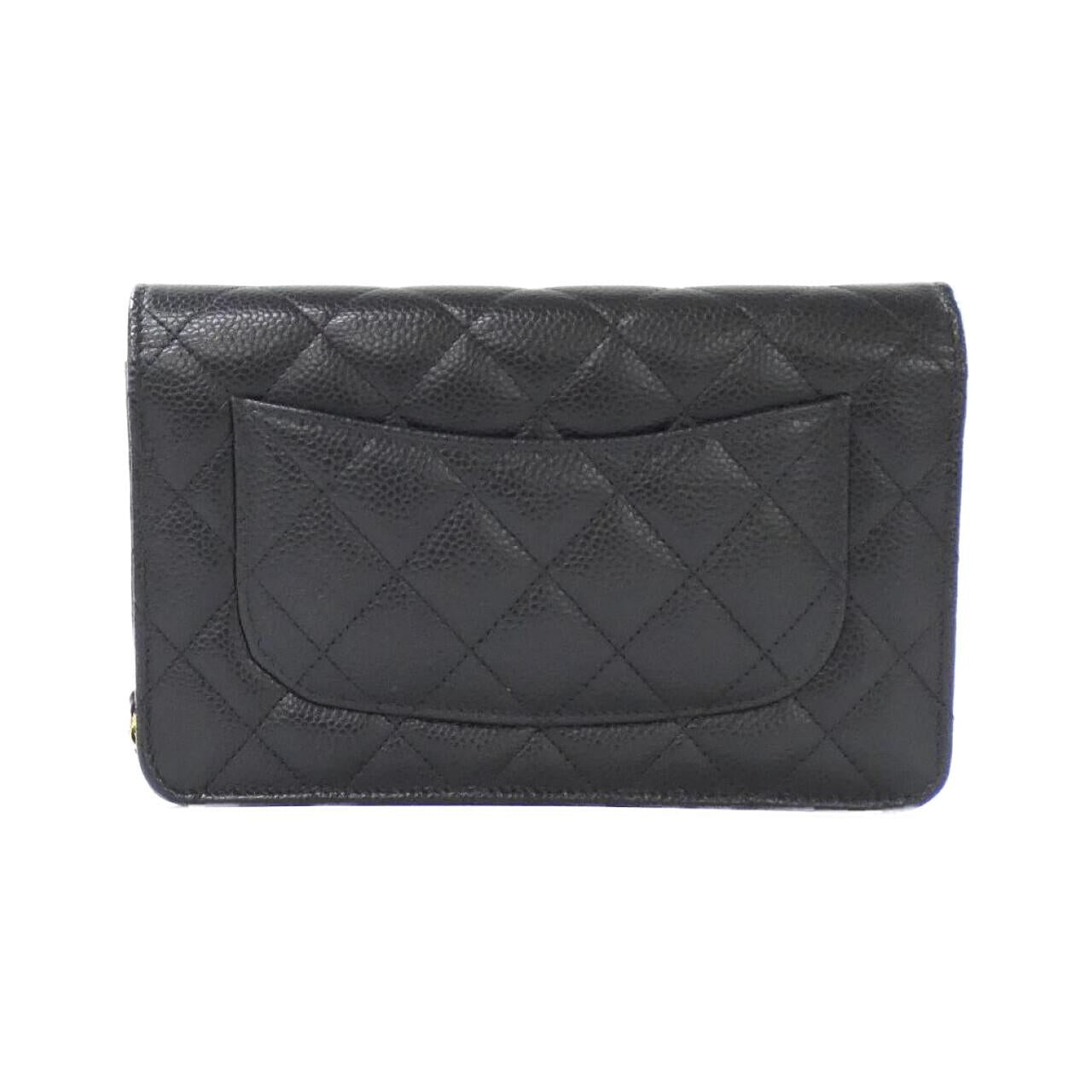 Chanel Timeless Classic Caviar Skin Chain Wallet