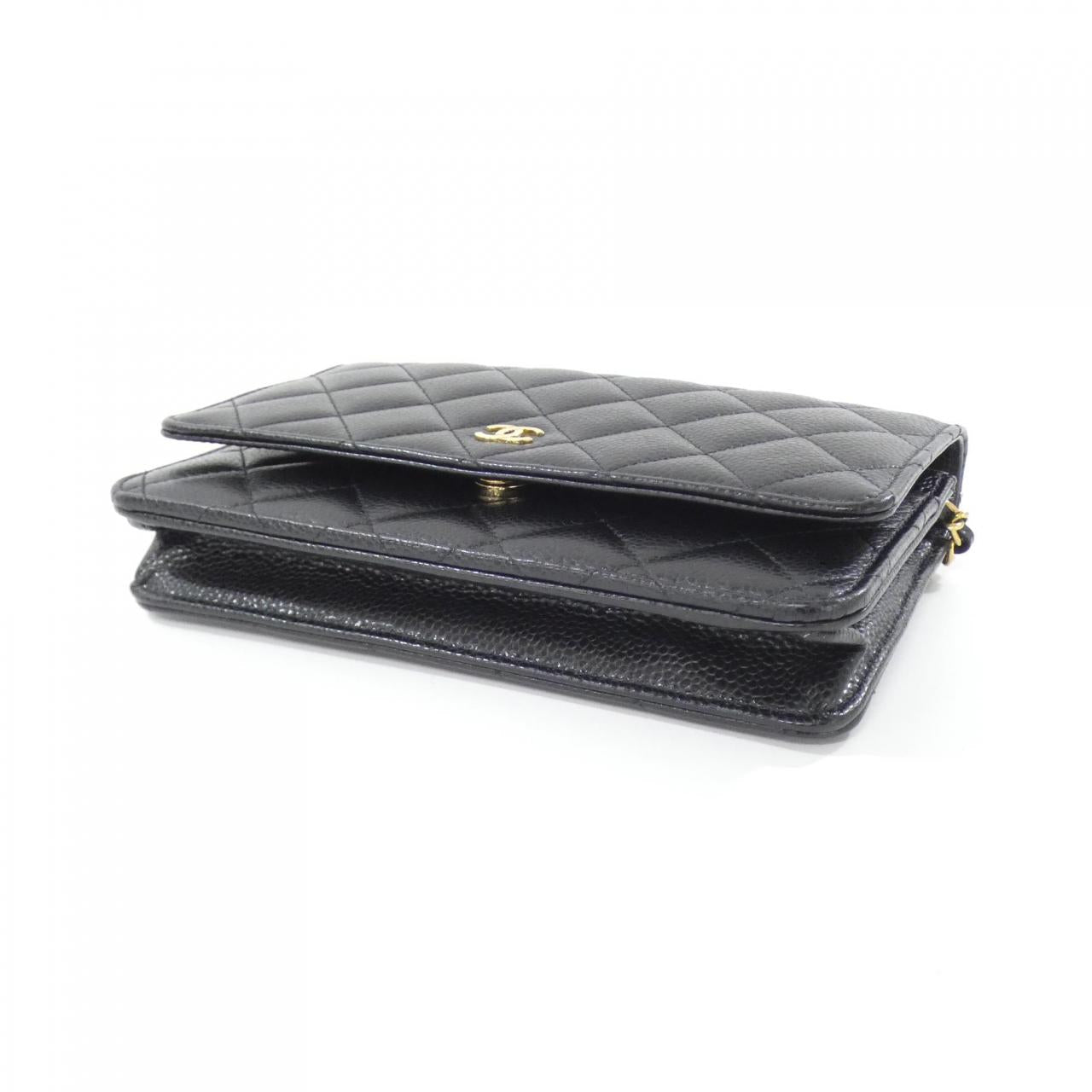 Chanel Timeless Classic Caviar Skin Chain Wallet