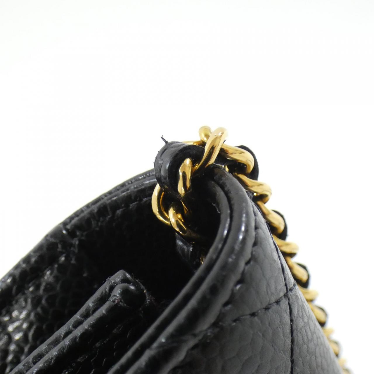 Chanel Timeless Classic Caviar Skin Chain Wallet