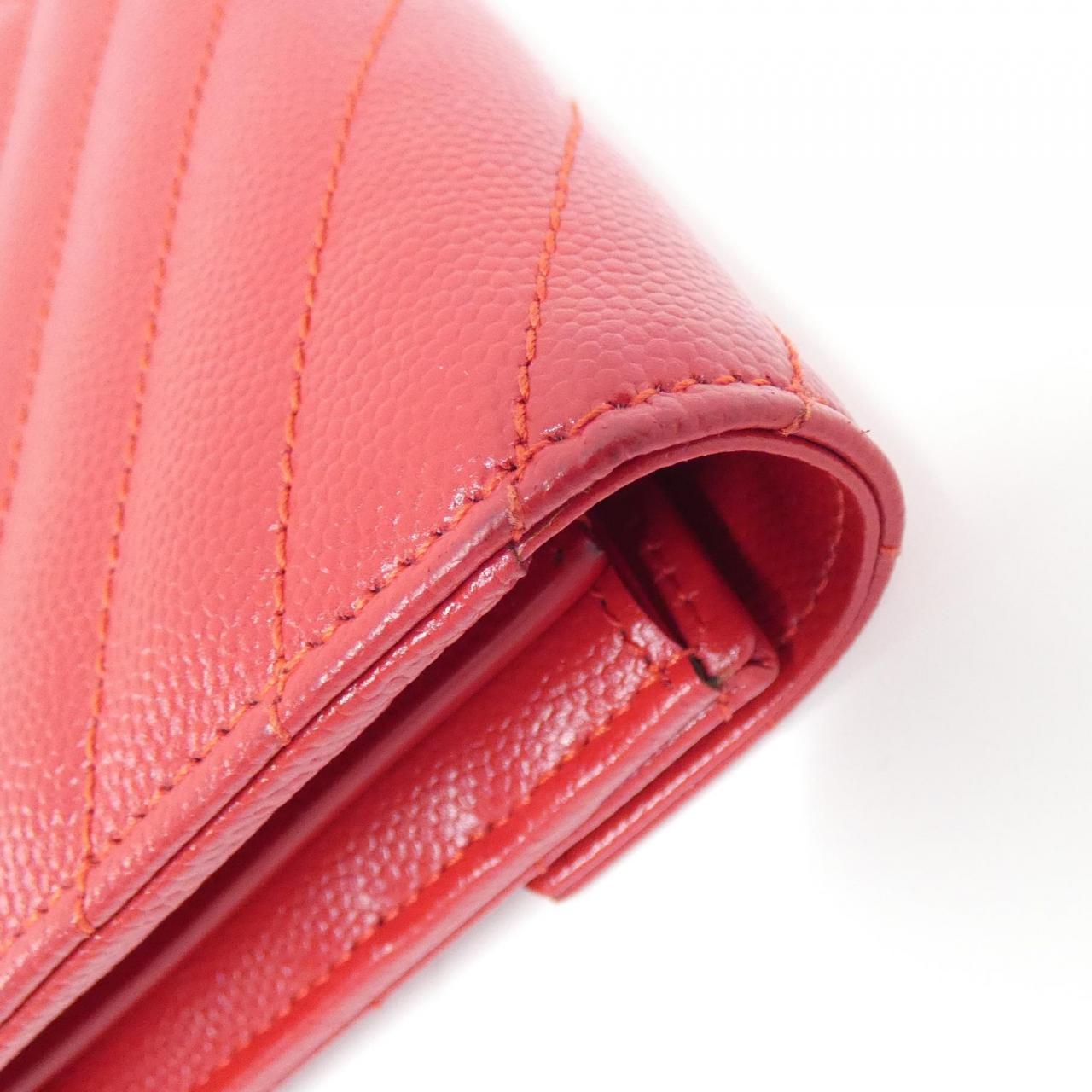 Saint Laurent 372264 BOW01 Calf Long Wallet