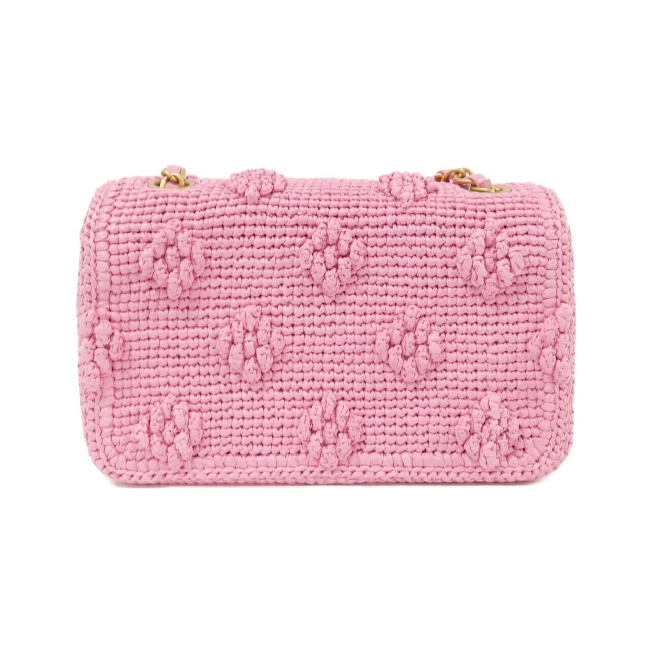 Chanel AS4518 Raffia Effect Weaving Shoulder Bag