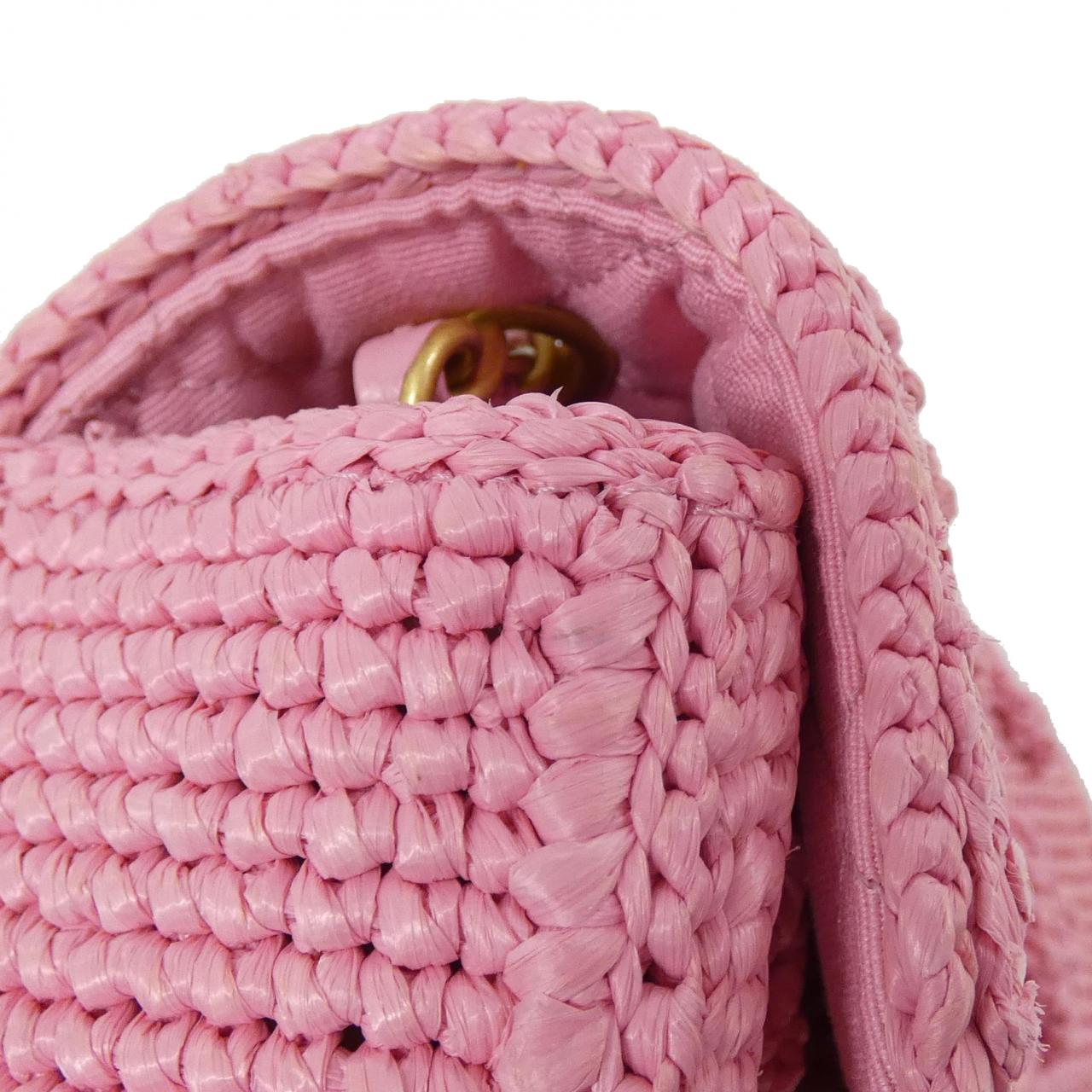 Chanel AS4518 Raffia Effect Weaving Shoulder Bag