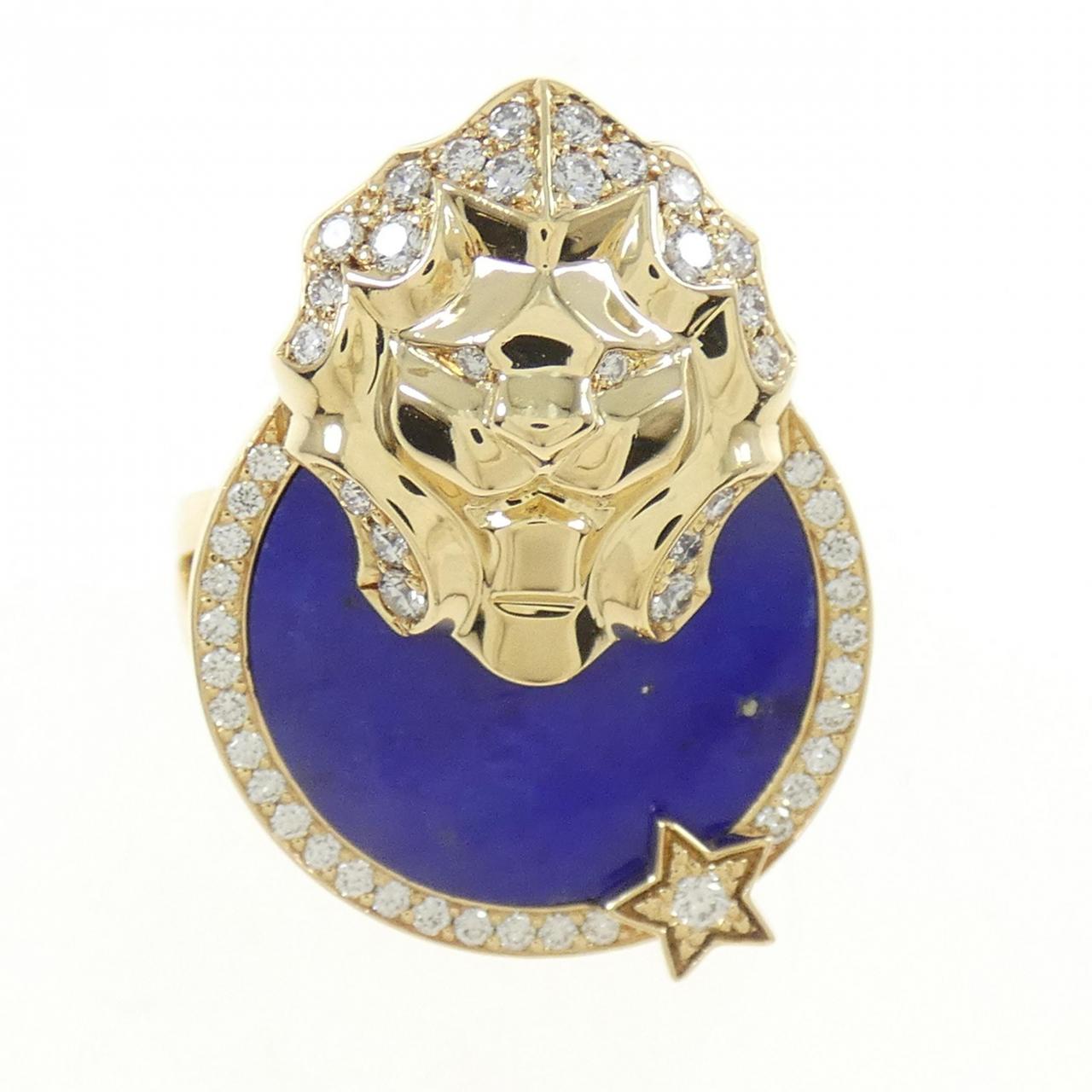 Chanel J11364 Au750 Lapis Lazuli Diamond Ring