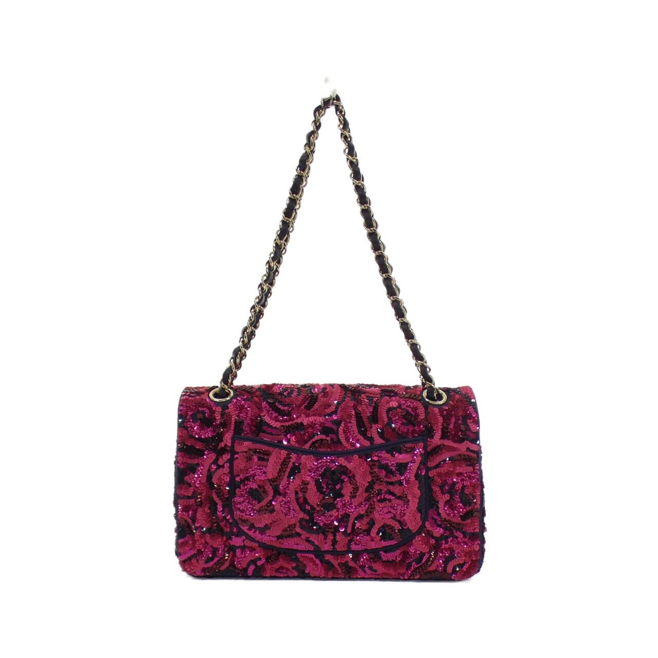 Chanel 1112 Satin Sequins Lamb Shoulder Bag