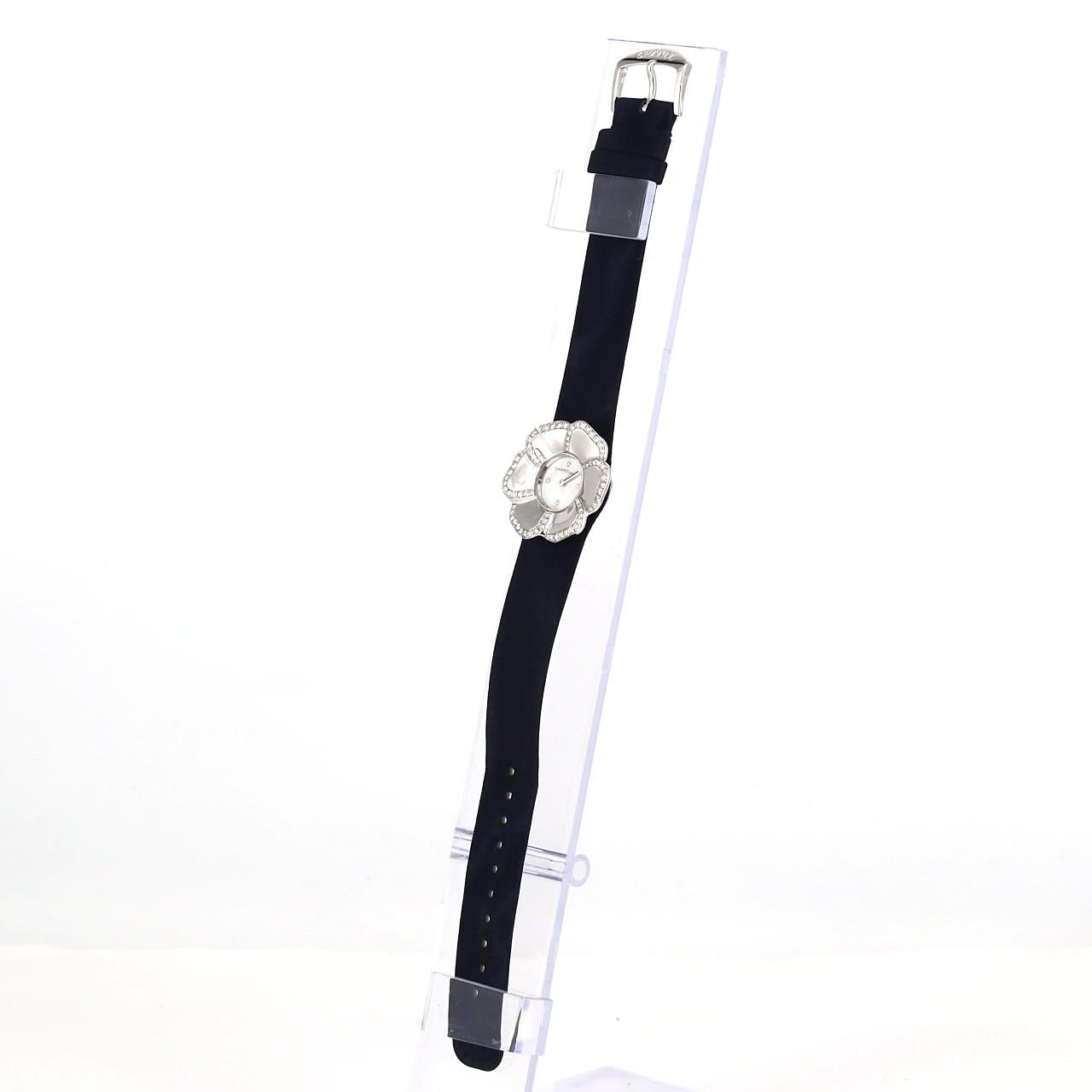 Chanel Camelia White Gold Watch