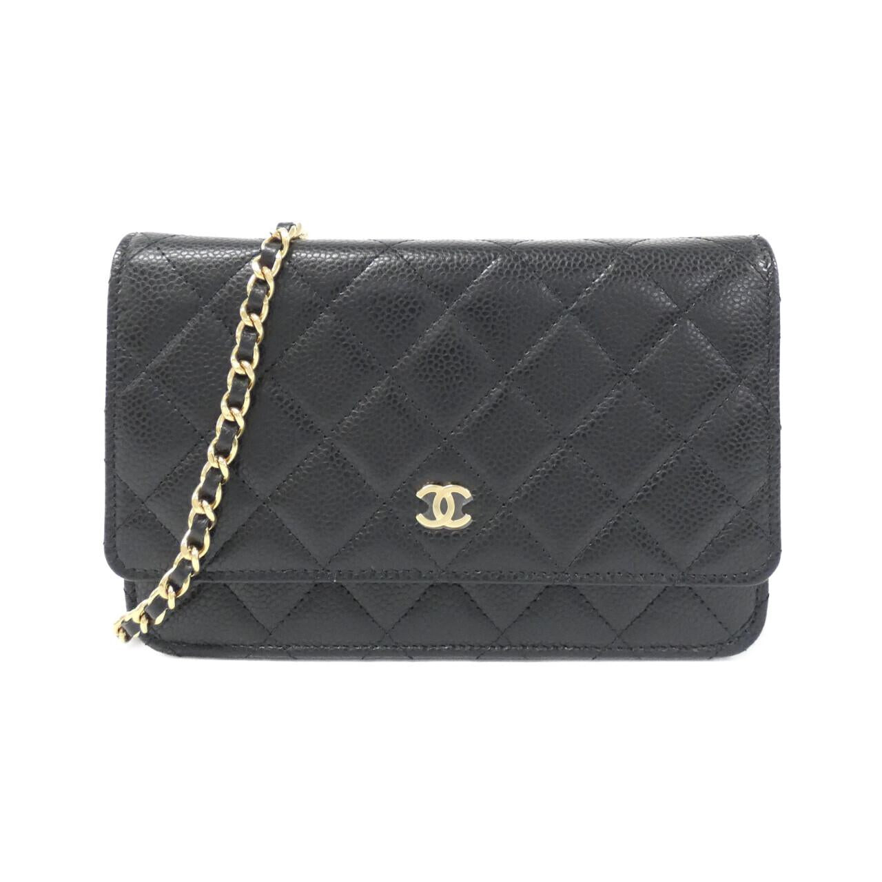 Chanel Timeless Classic Line Caviar Skin Wallet on Chain