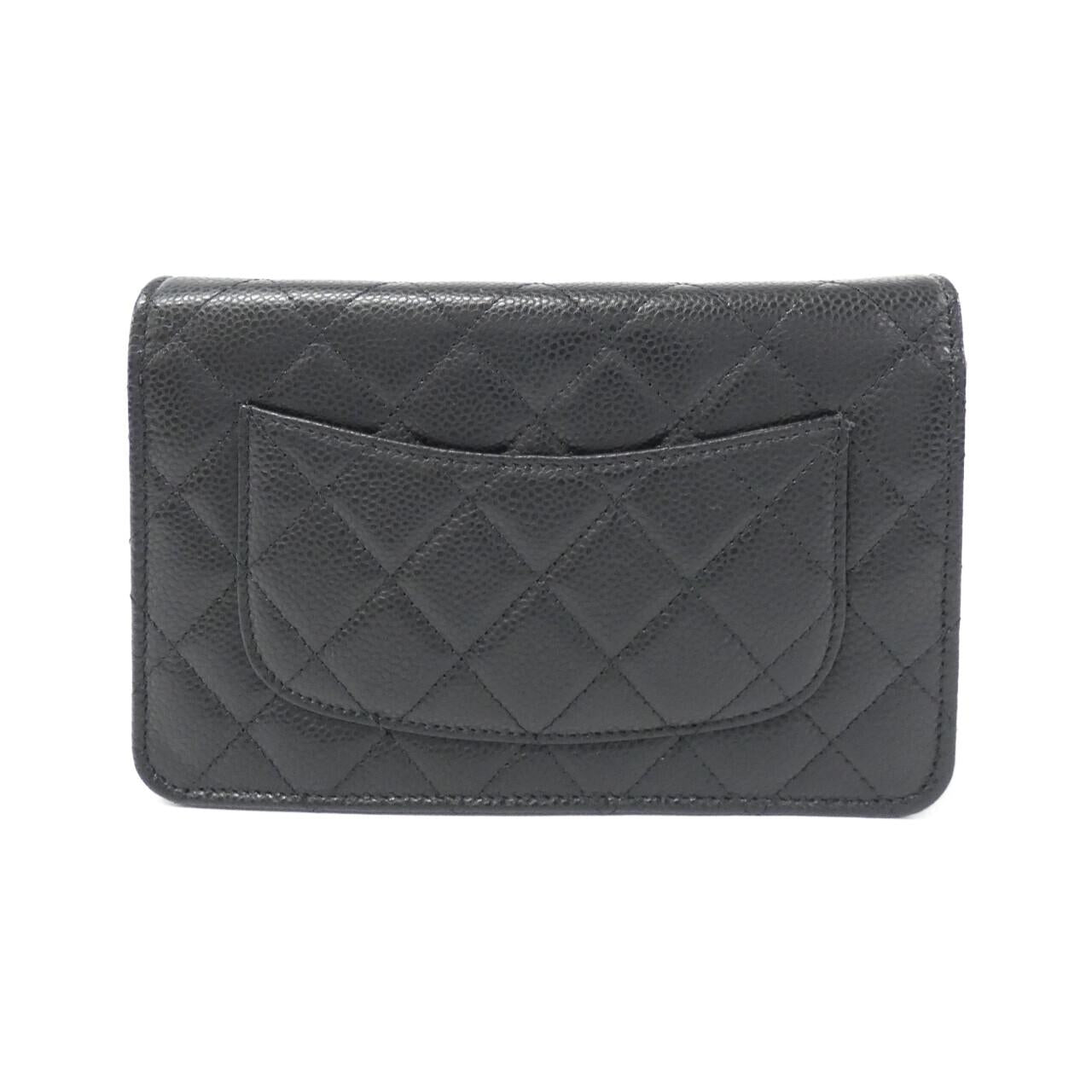 Chanel Timeless Classic Line Caviar Skin Wallet on Chain