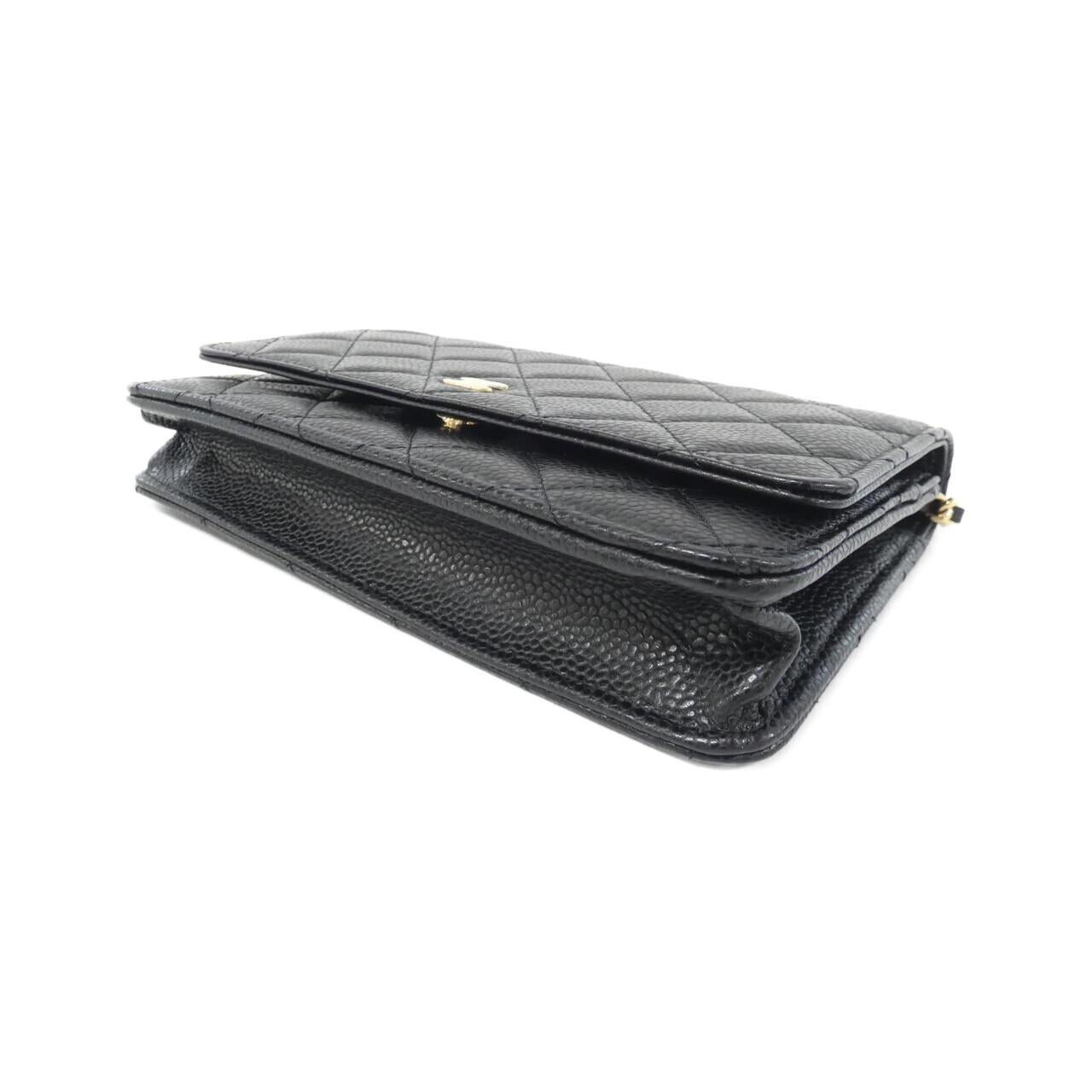 Chanel Timeless Classic Line Caviar Skin Wallet on Chain