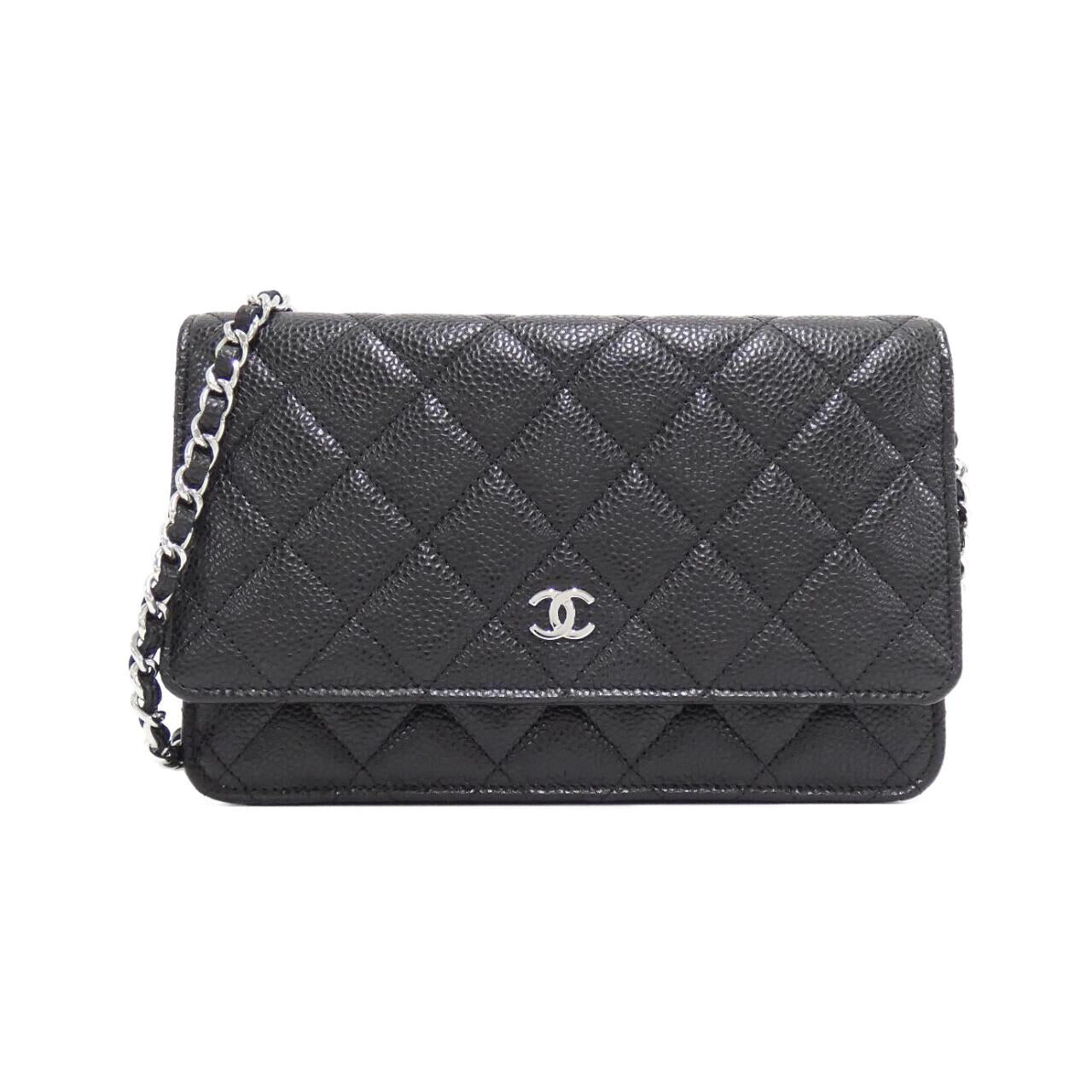 Chanel Timeless Classic Line Caviar Skin Chain Wallet