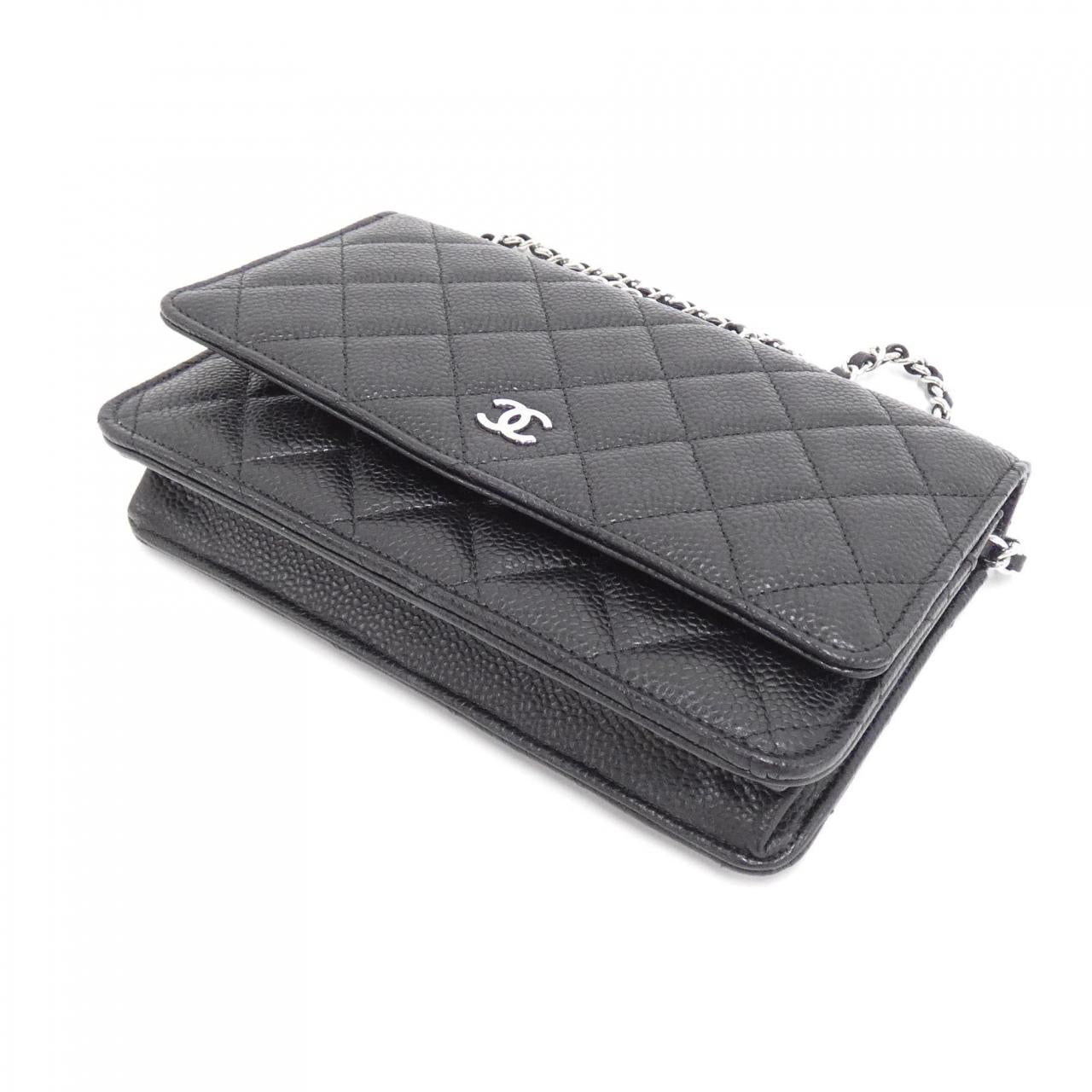 Chanel Timeless Classic Line Caviar Skin Chain Wallet