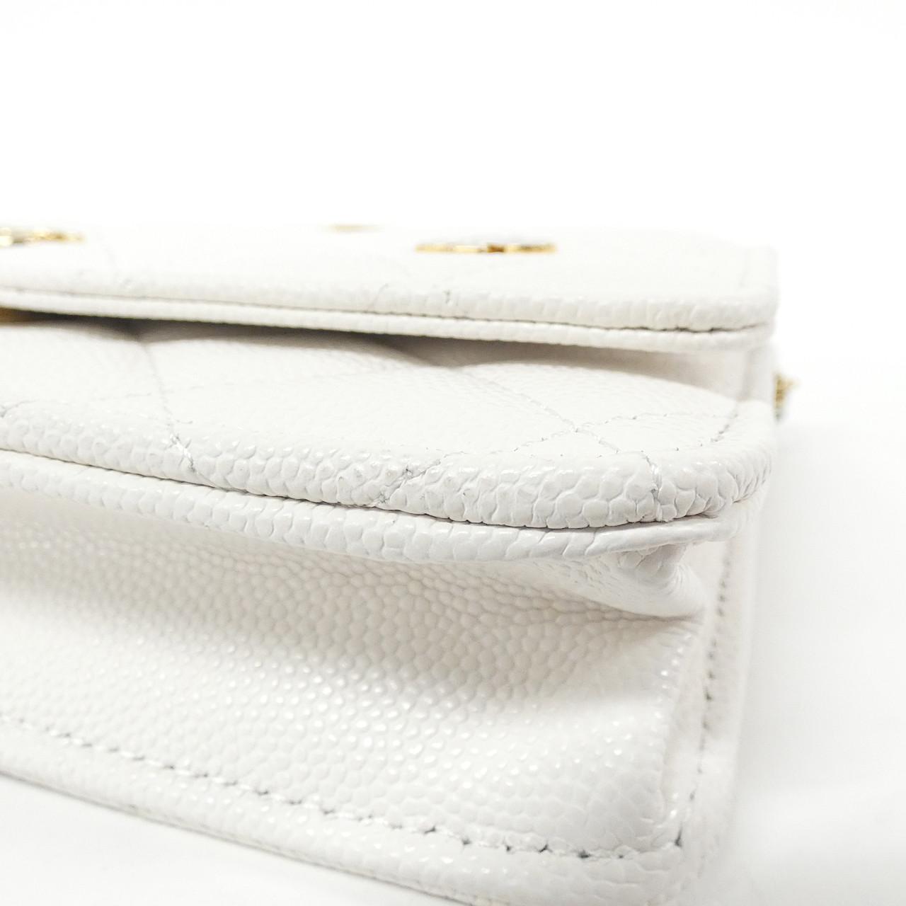 Chanel AP3076 Caviar Skin Chain Wallet