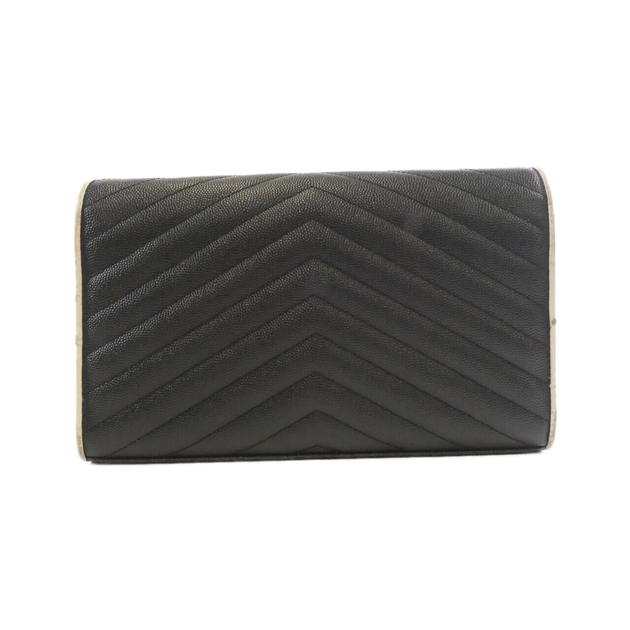 Saint Laurent 377828 BOWC8 Calf Chain Wallet