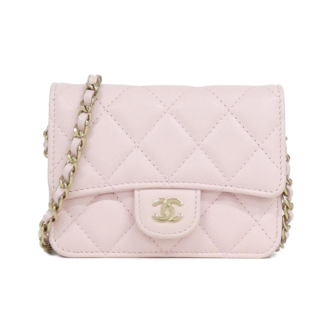 Chanel Timeless Classic Line Caviar Skin Chain Clutch