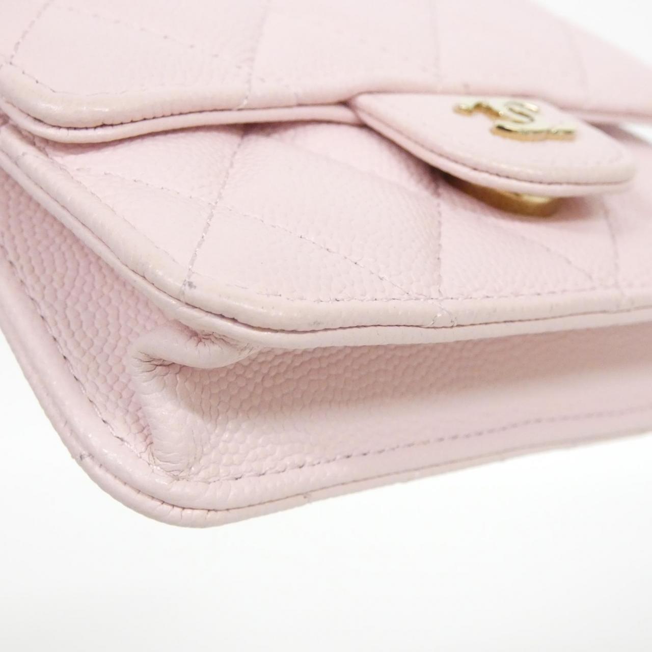 Chanel Timeless Classic Line Caviar Skin Chain Clutch
