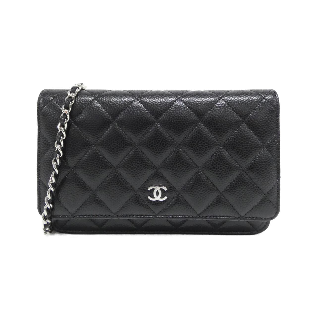 Chanel Timeless Classic Line Caviar Skin Wallet on Chain