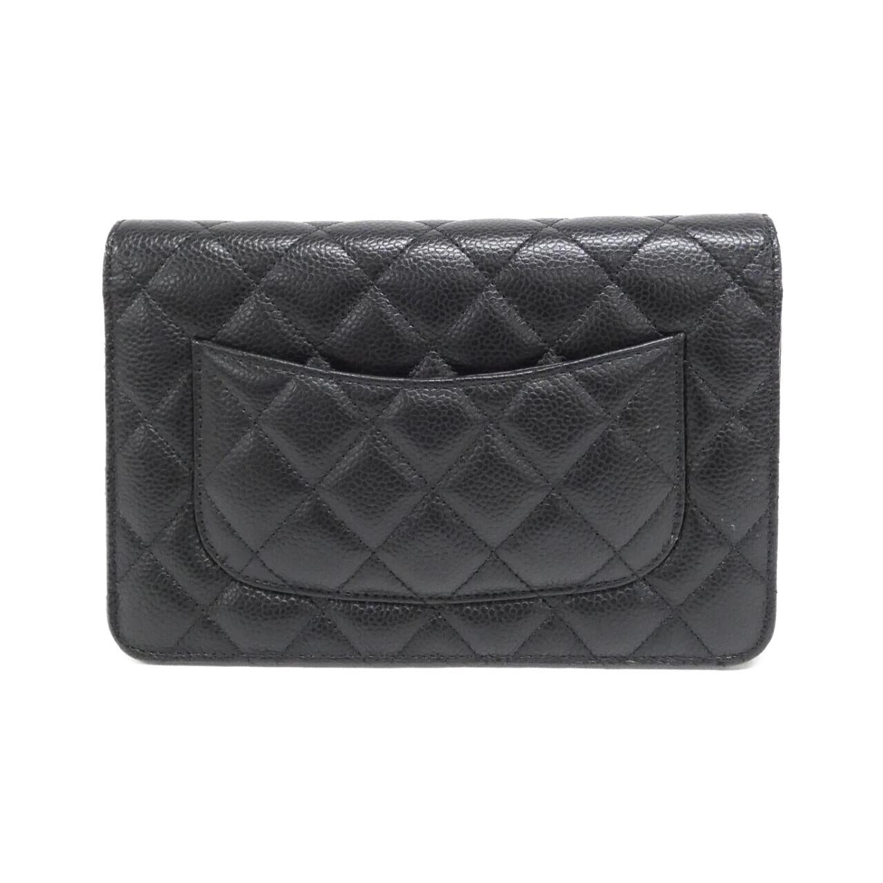 Chanel Timeless Classic Line Caviar Skin Wallet on Chain