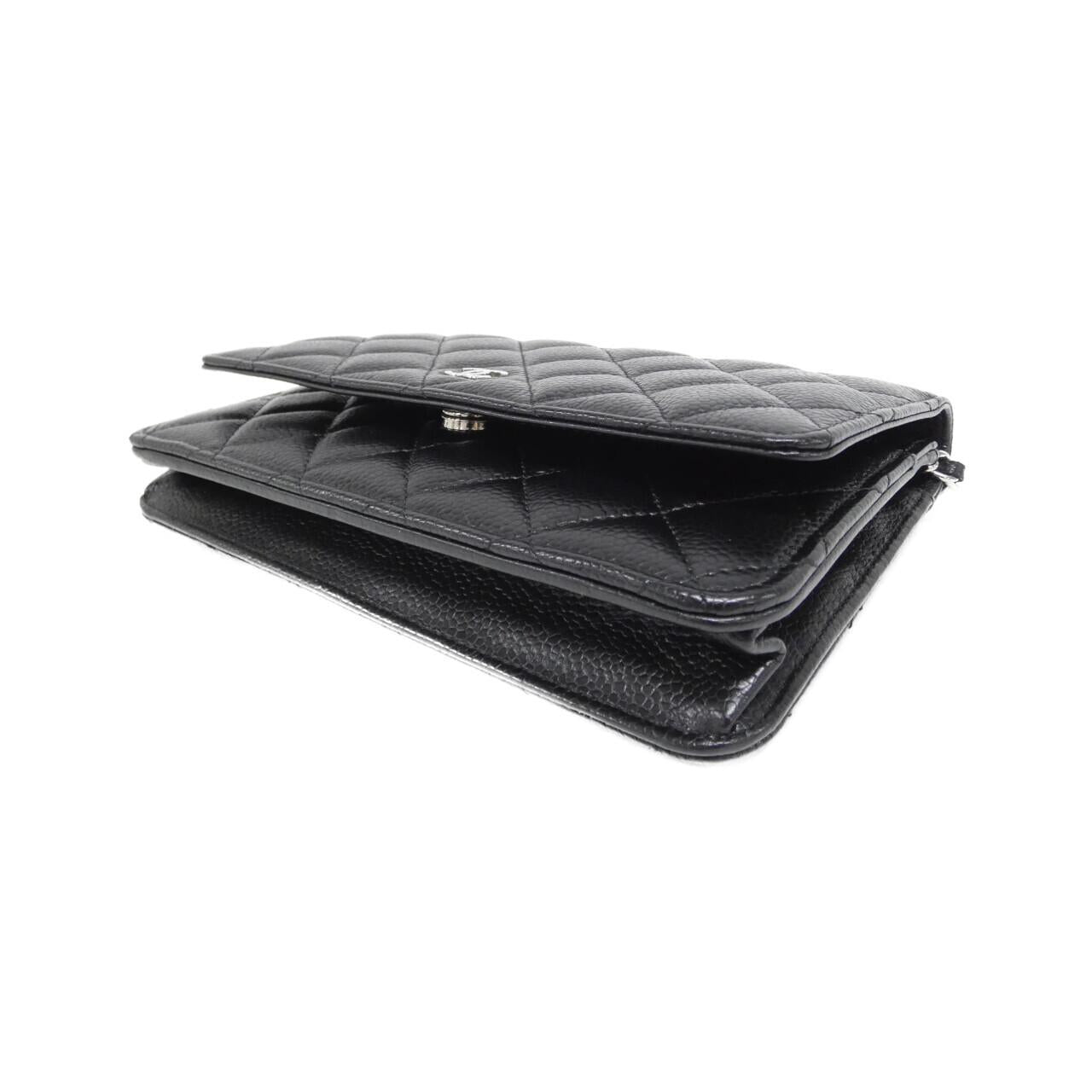 Chanel Timeless Classic Line Caviar Skin Wallet on Chain