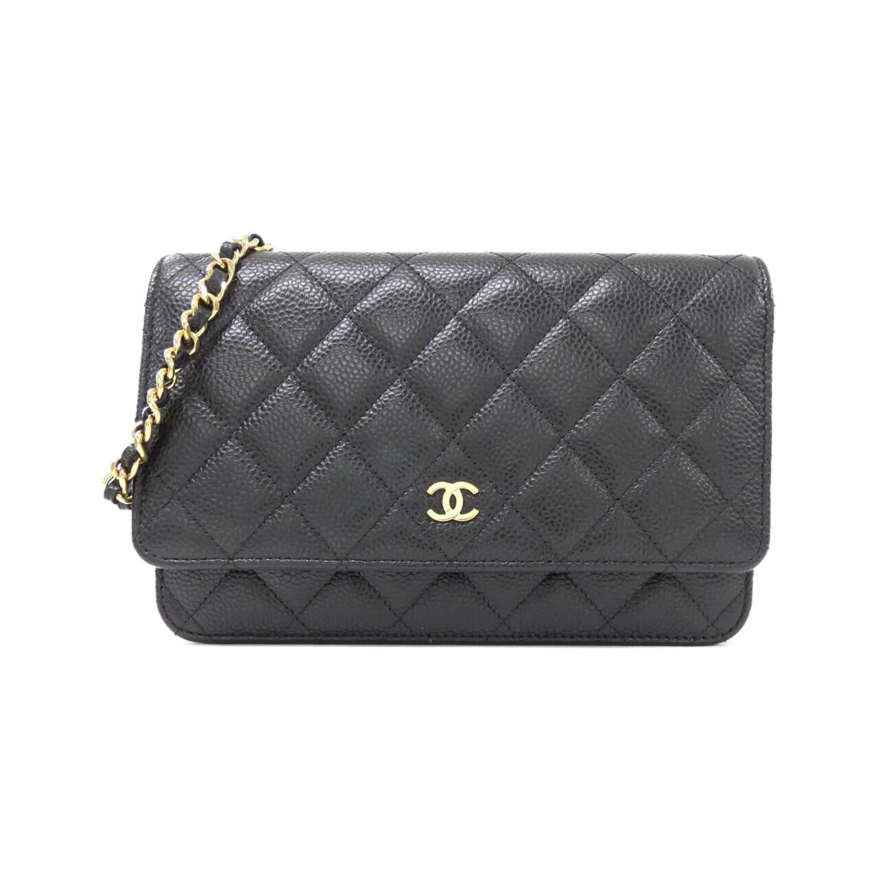 Chanel Timeless Classic Caviar Skin Chain Wallet
