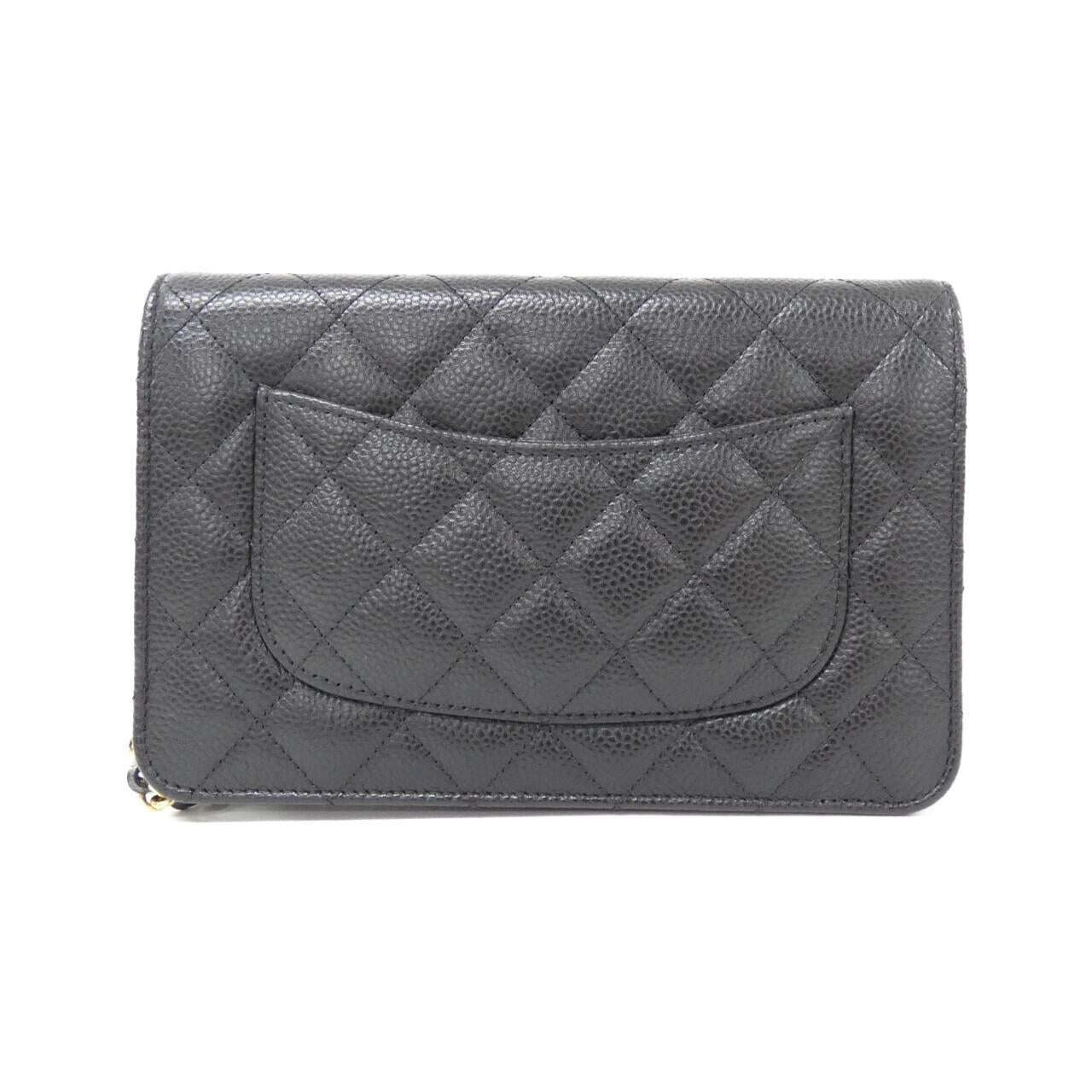 Chanel Timeless Classic Caviar Skin Chain Wallet
