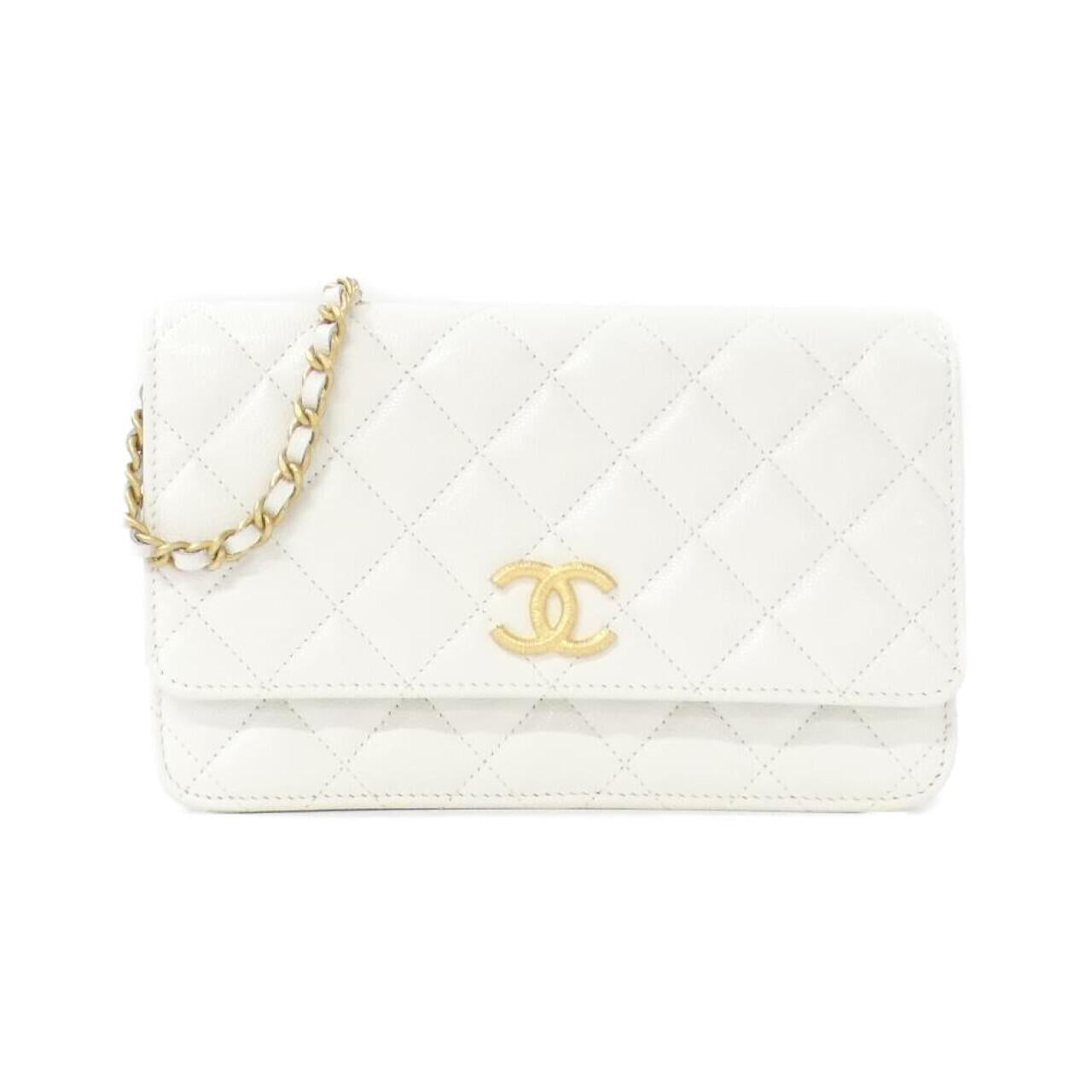 Chanel AP3516 Caviar Skin Chain Wallet