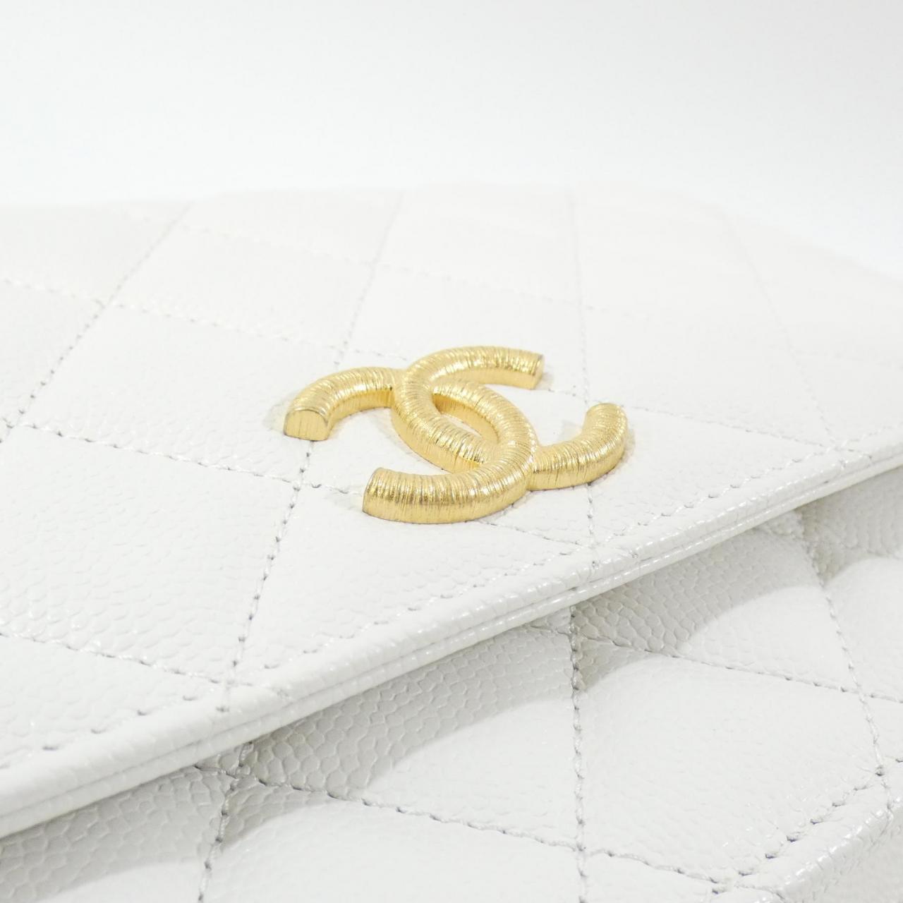 Chanel AP3516 Caviar Skin Chain Wallet