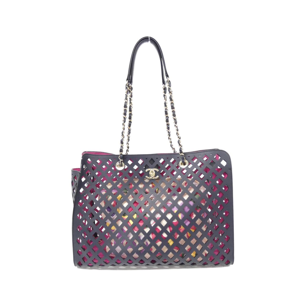 Chanel AS2377 Punching Calf Canvas Bag