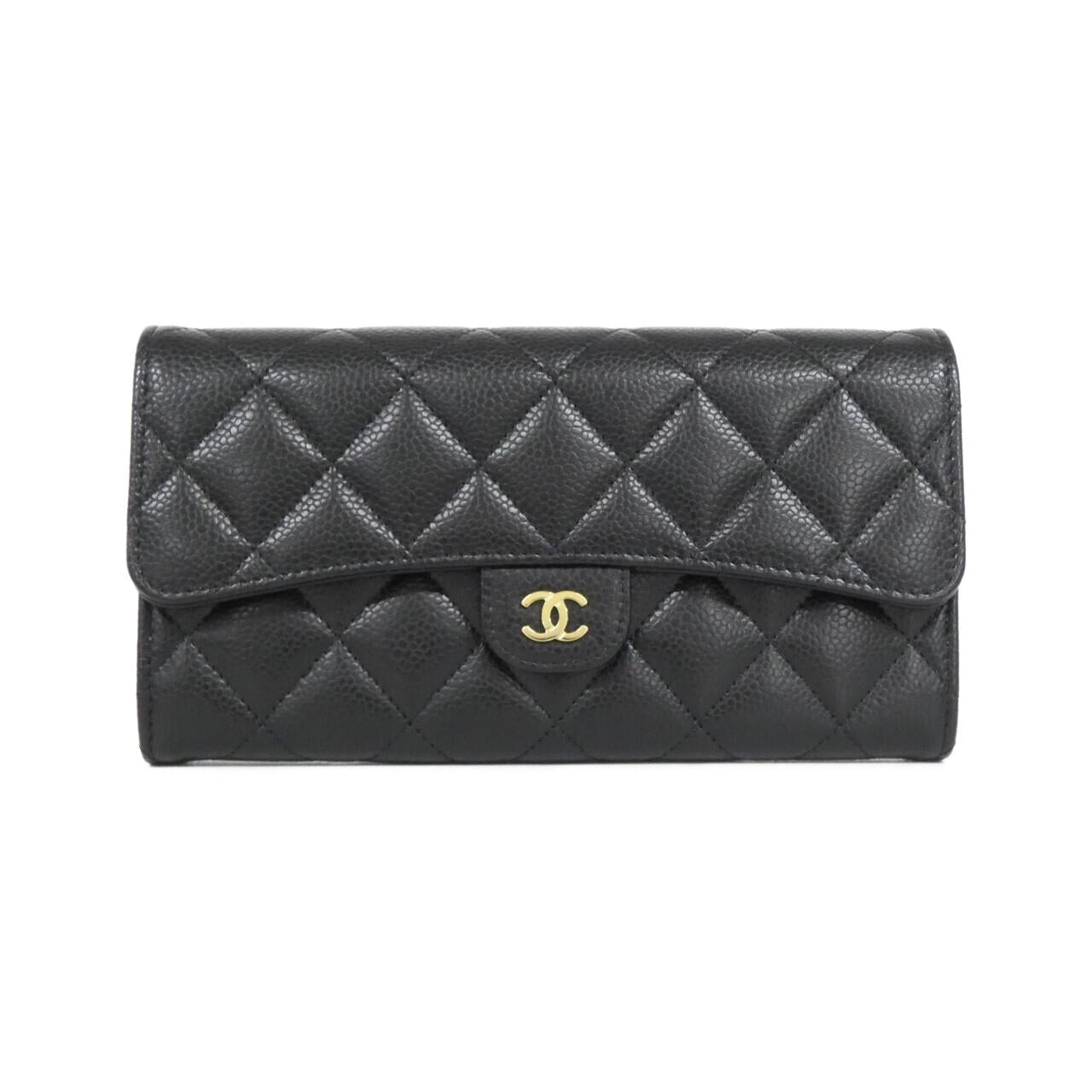 Chanel Timeless Classic Caviar Skin Long Wallet