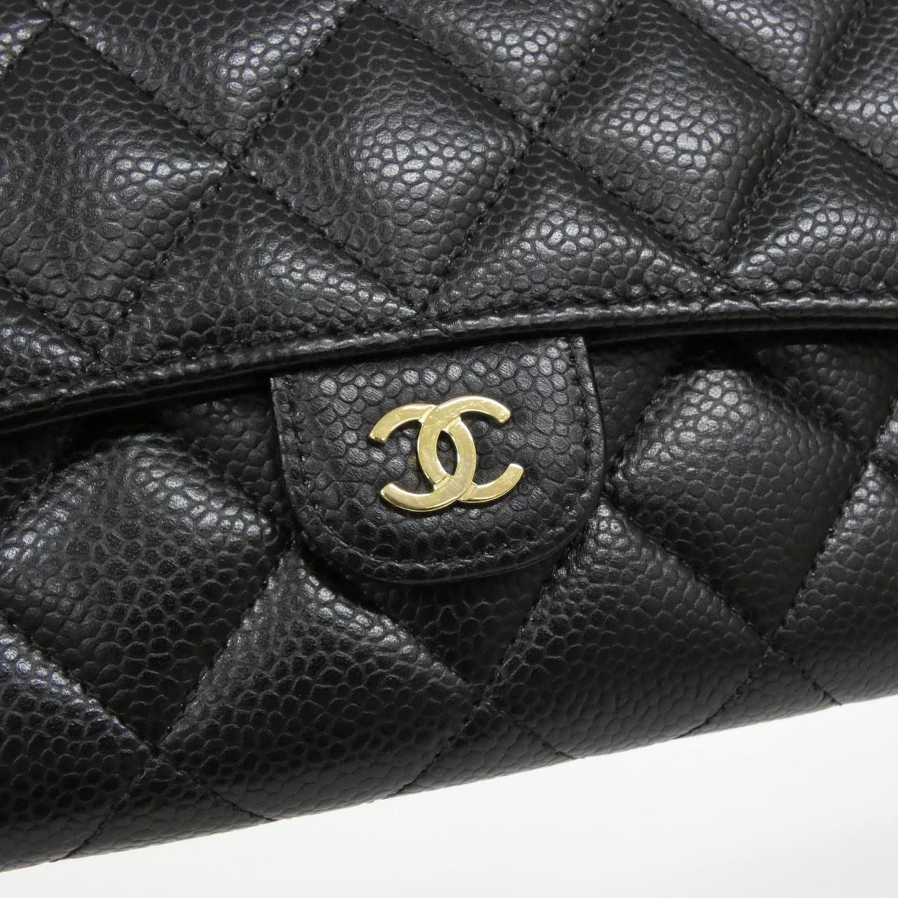 Chanel Timeless Classic Caviar Skin Long Wallet
