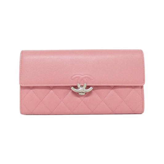Chanel 2??? Long Wallet Caviar Skin Long Wallet